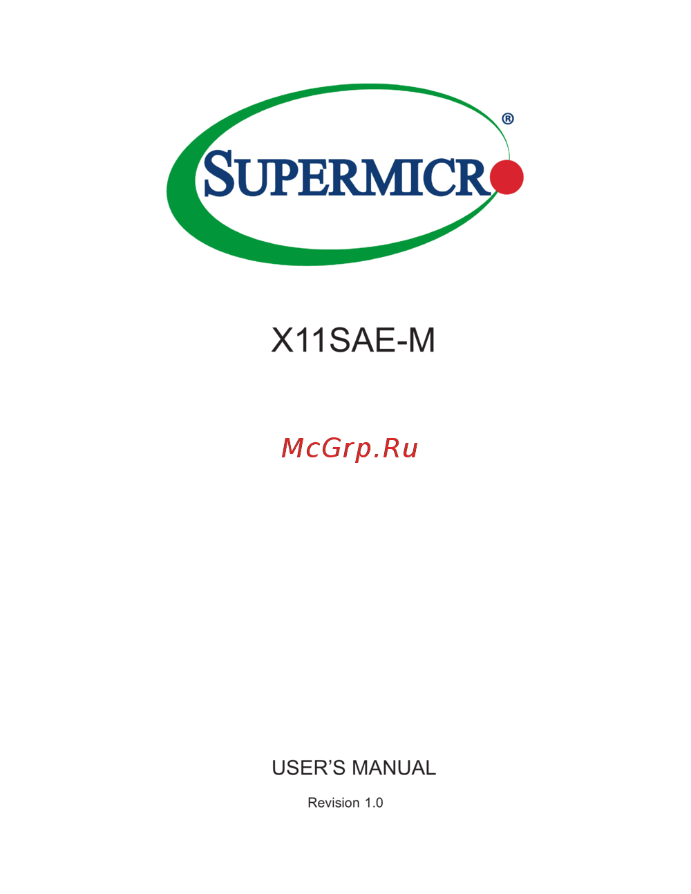 Supermicro X11SAE-M-O Инструкция по эксплуатации