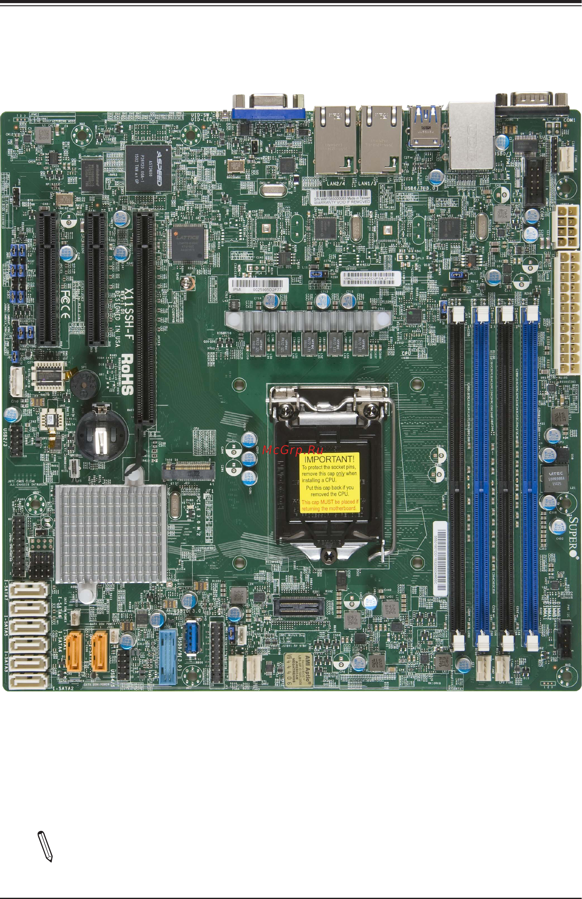 Supermicro X11SSH-F-B Инструкция по эксплуатации онлайн [8/121] 263883