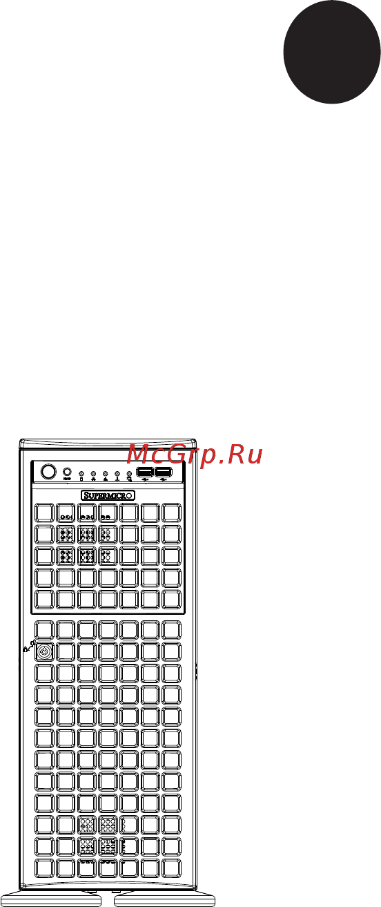 Supermicro SYS-7047GR-TRF, X9DRG-QF C602 Dual Xeon Socket2011 1866/1600/1333/1066/800MHz, up to 192GB DDR3 ECC Reg, 10xSATA, 1620W Инструкция по эксплуатации онлайн