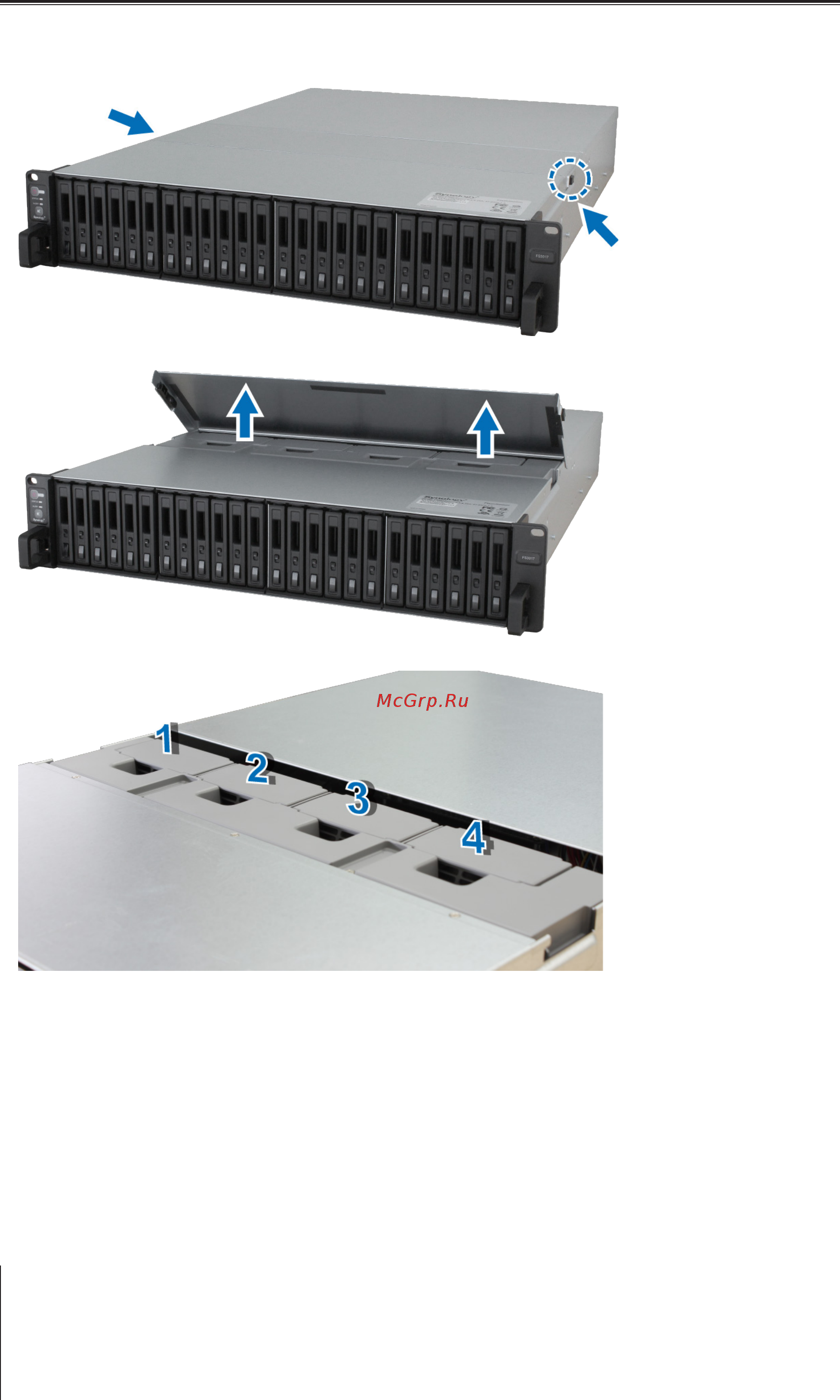 Synology fs3017 [14/27] Замена системного вентилятора