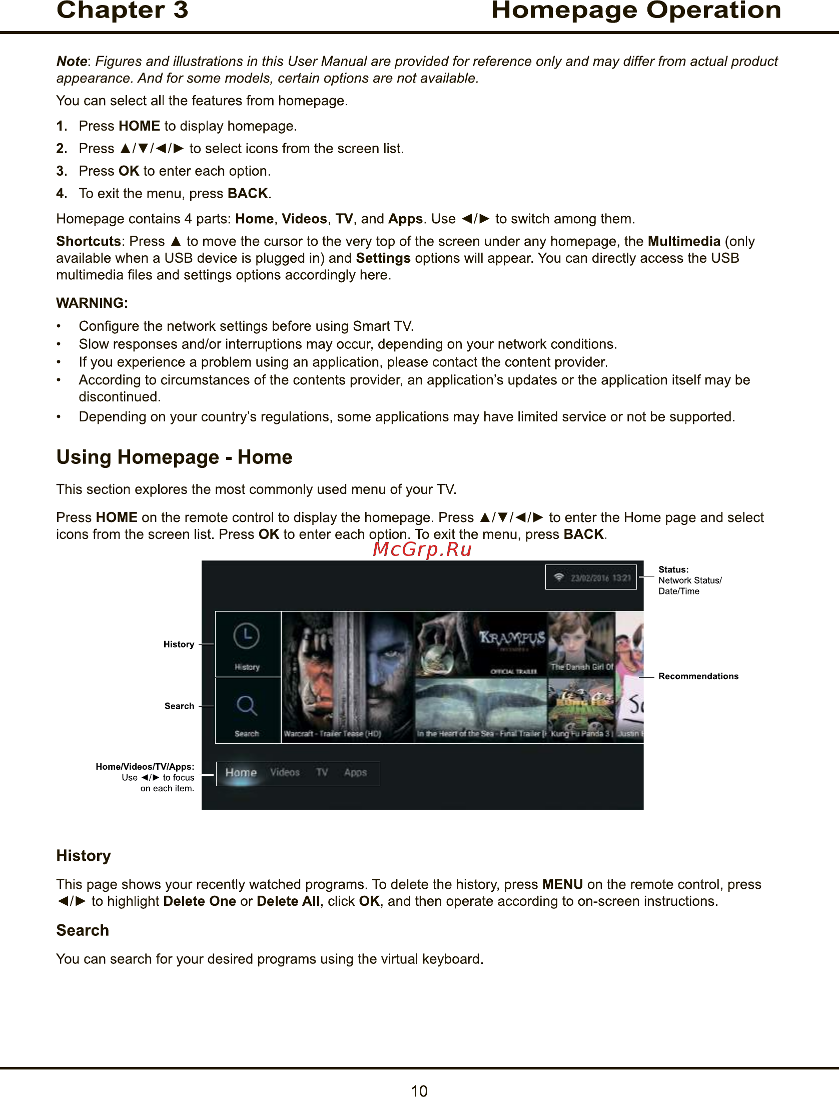 Tcl L65P2US [10/44] Chapter 3 homepage operation