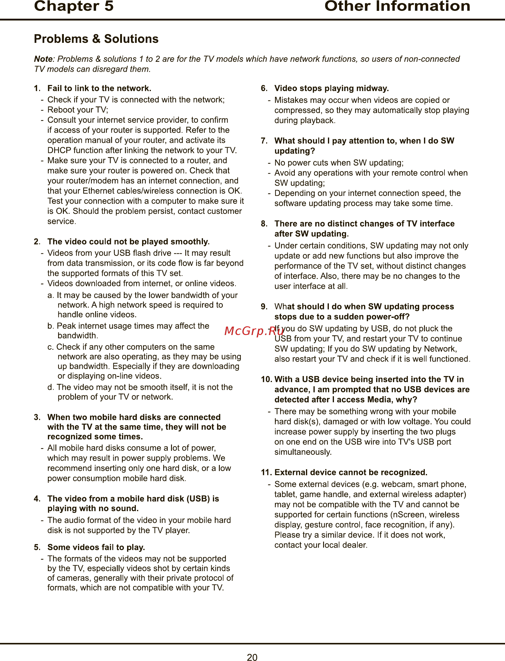 Tcl L65P2US [20/44] Chapter 5 other information