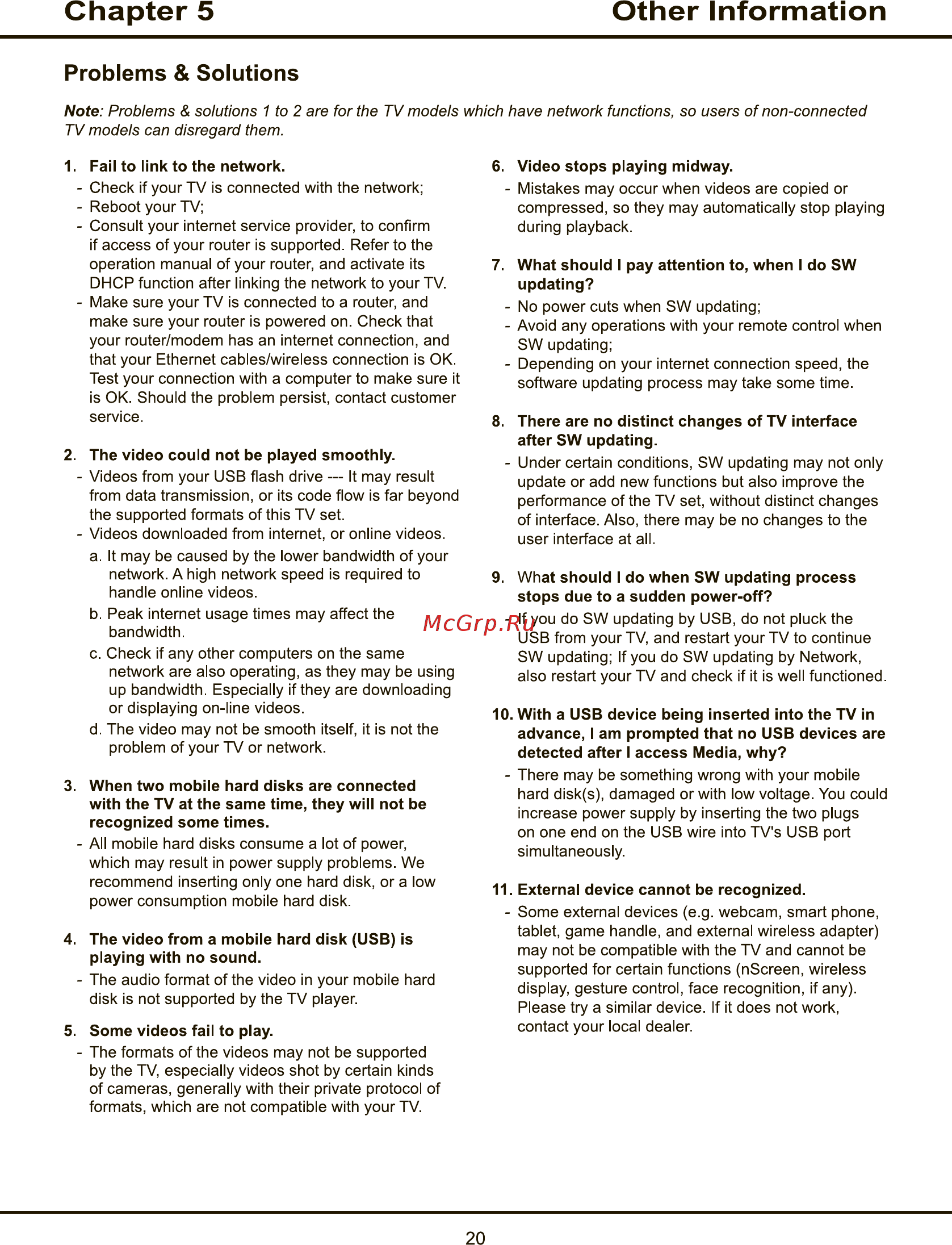Tcl L70P1US [20/52] Chapter 5 other information