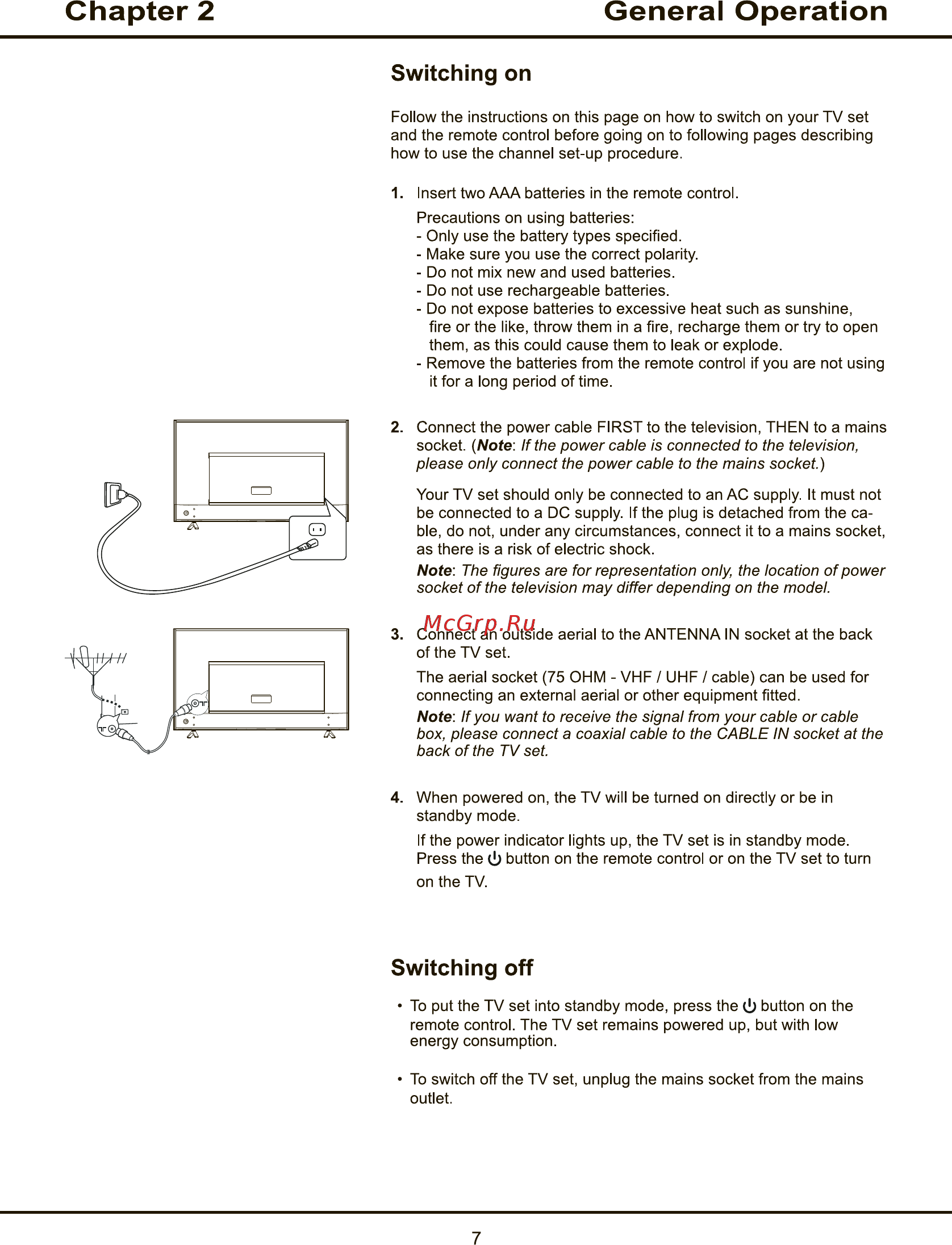 Tcl L70P1US [7/52] Chapter 2 general operation