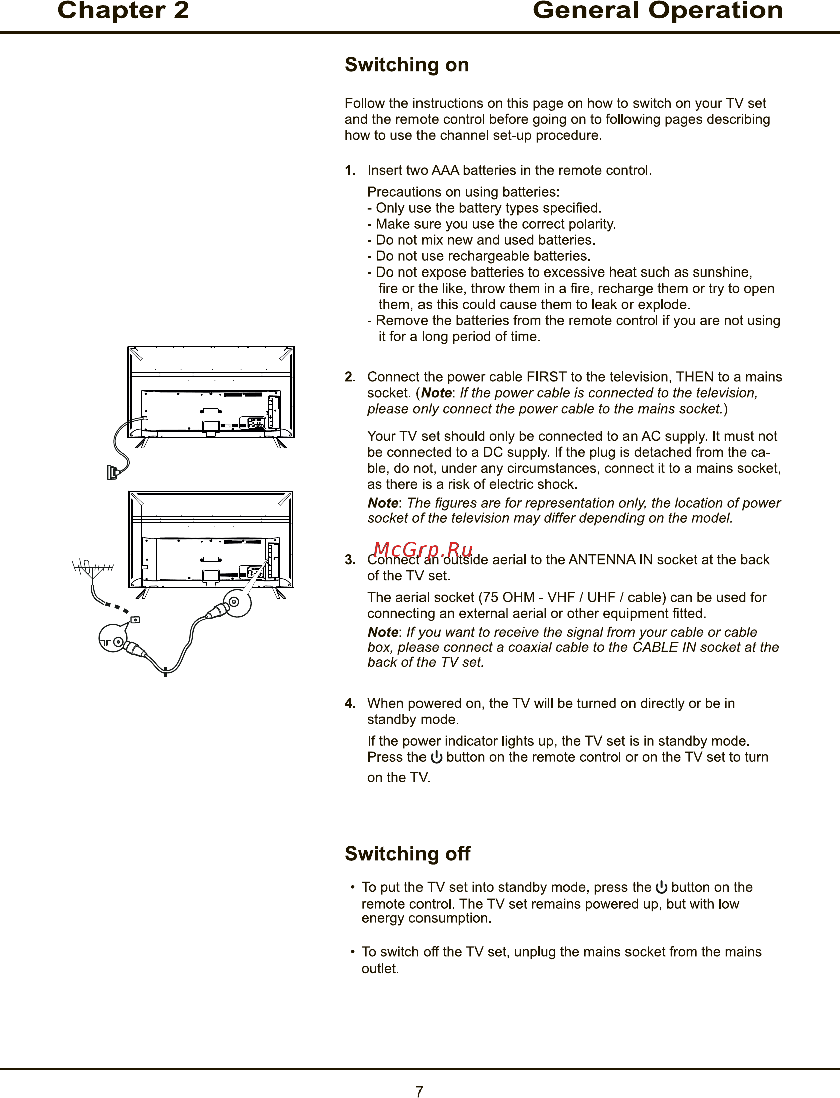 Tcl LED49D2930US [7/44] Chapter 2 general operation
