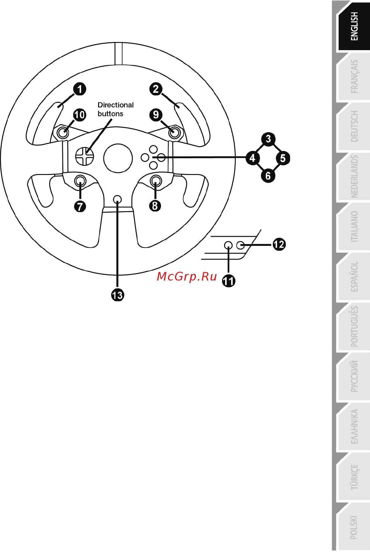 Thrustmaster T300RS, [PS4/PS3], black, черный [14/375] Pc mapping