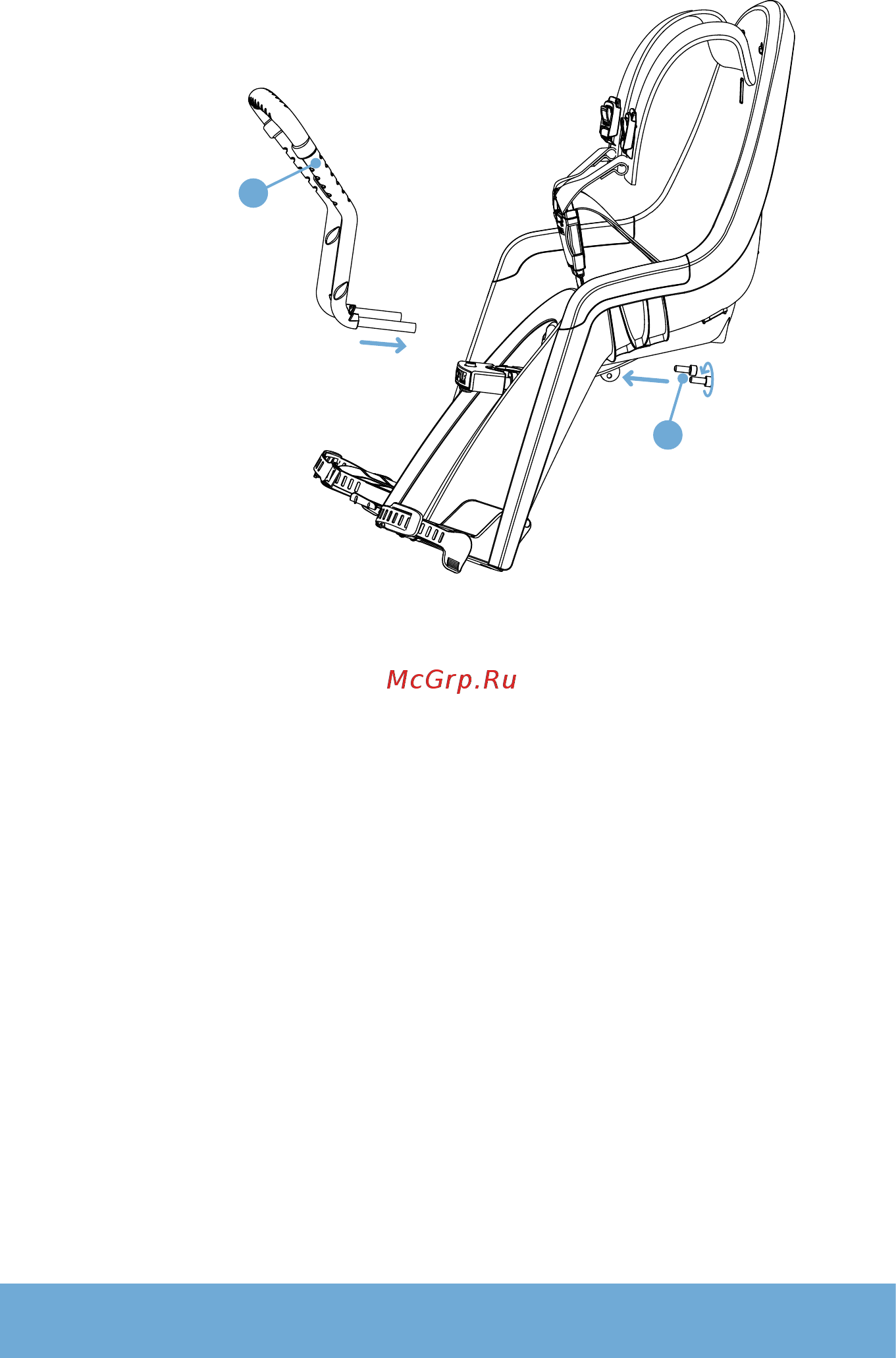 Thule RideAlong mini темно-серое [57/120] Mount child s handlebar to seat montage des kinderlenkers am sitz
