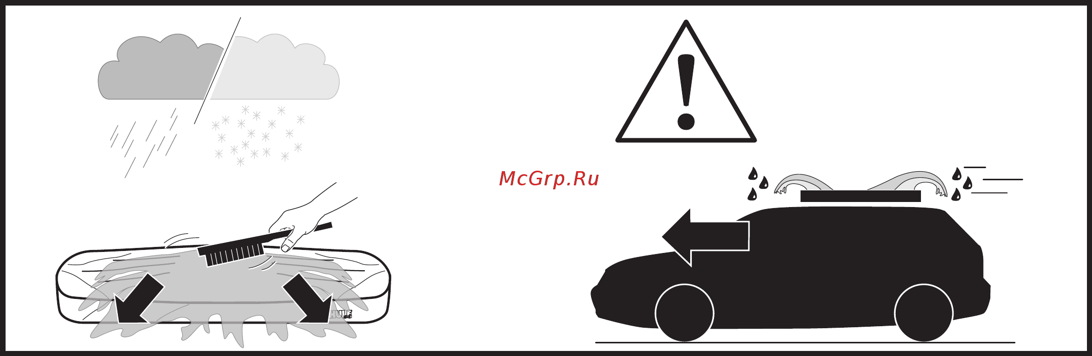 Thule Ranger 500 260 л, 190х50х30 см, мягкий на крышу автомобиля, 603500 [11/16] โปรดทราบ อาจการสะสมของน ำา ห มะบนกล องท ย งไม ได บรรท กส งของ แน ใจว าได เทน ำา ห มะออกก อนเด นทาง