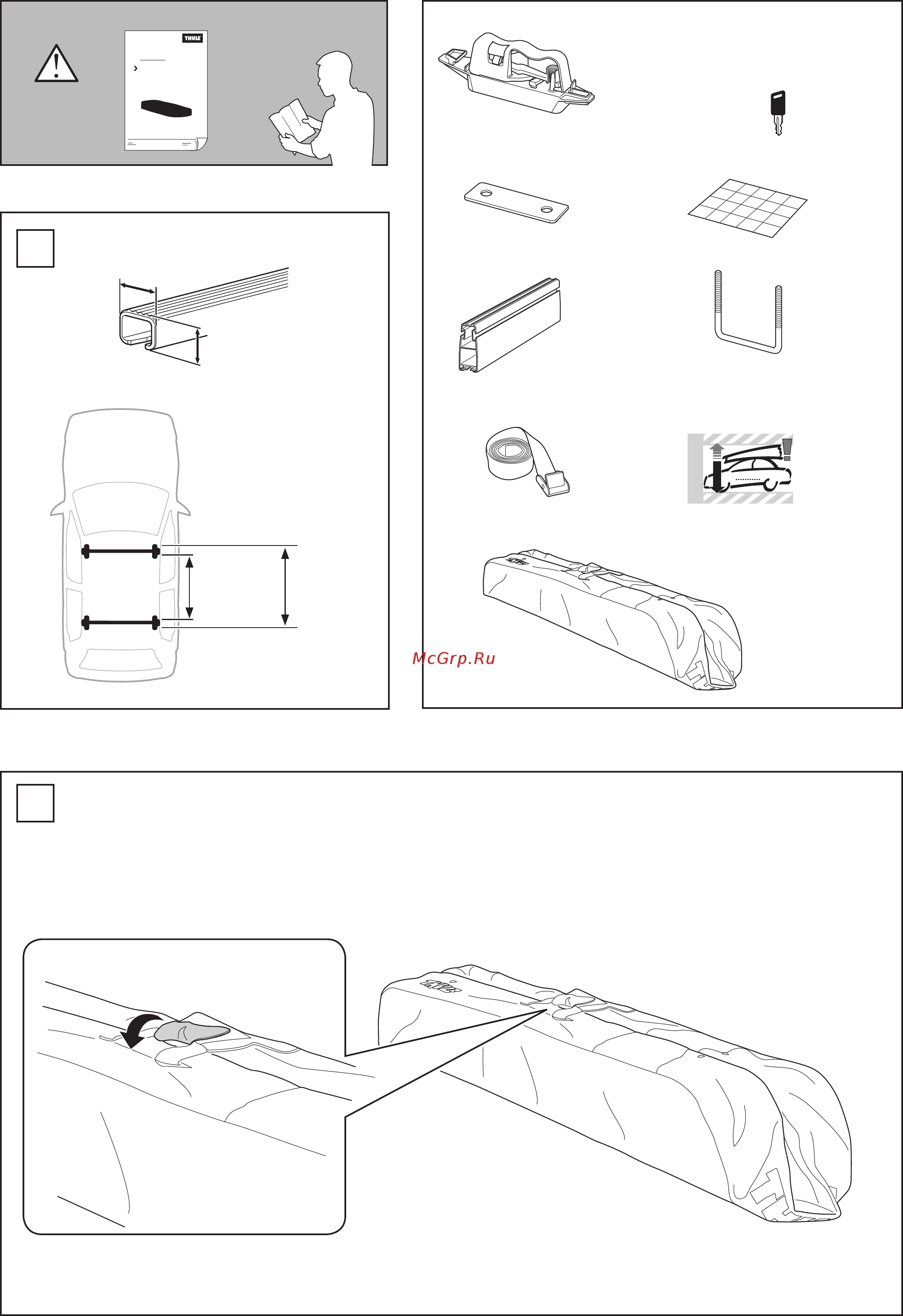 Thule Ranger 500 260 л, 190х50х30 см, мягкий на крышу автомобиля, 603500 Инструкция по эксплуатации онлайн [2/16] 265016