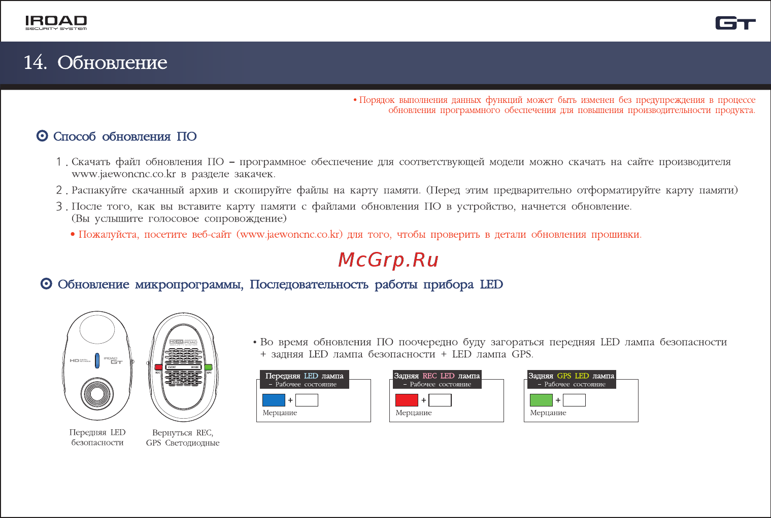 IROAD GT [16/37] Обновление