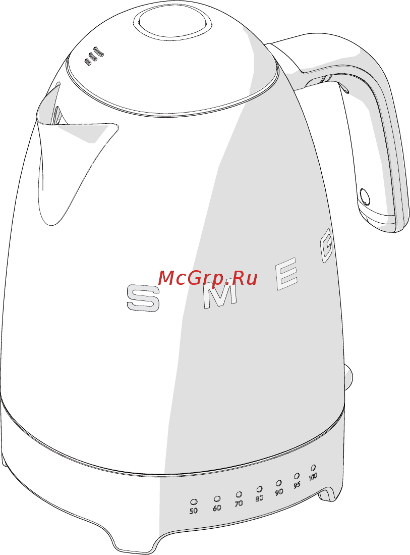 Smeg Стиль 50-х годов KLF04PBEU Инструкция по эксплуатации онлайн
