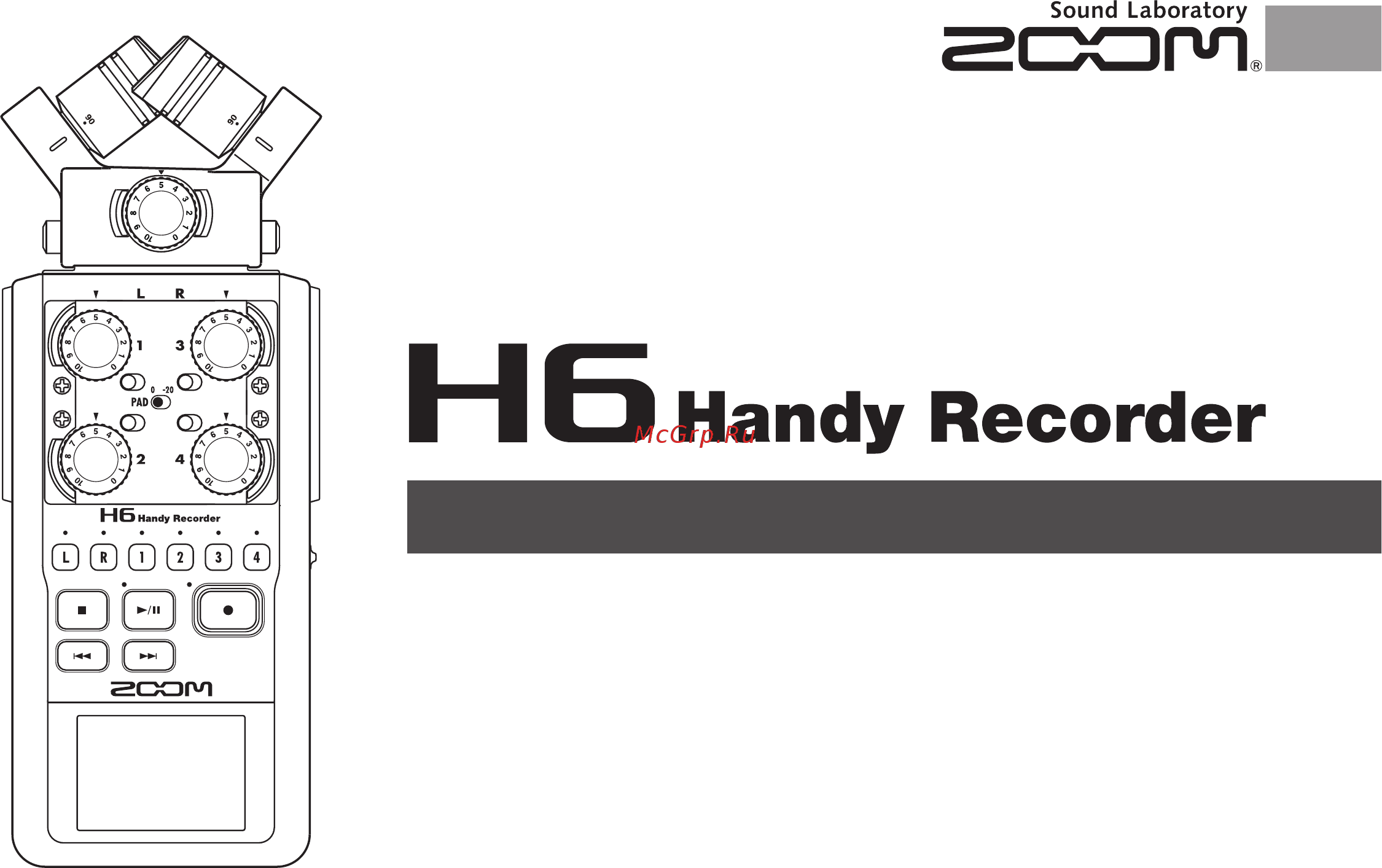 Zoom H6, ручной, портастудия Инструкция по эксплуатации онлайн