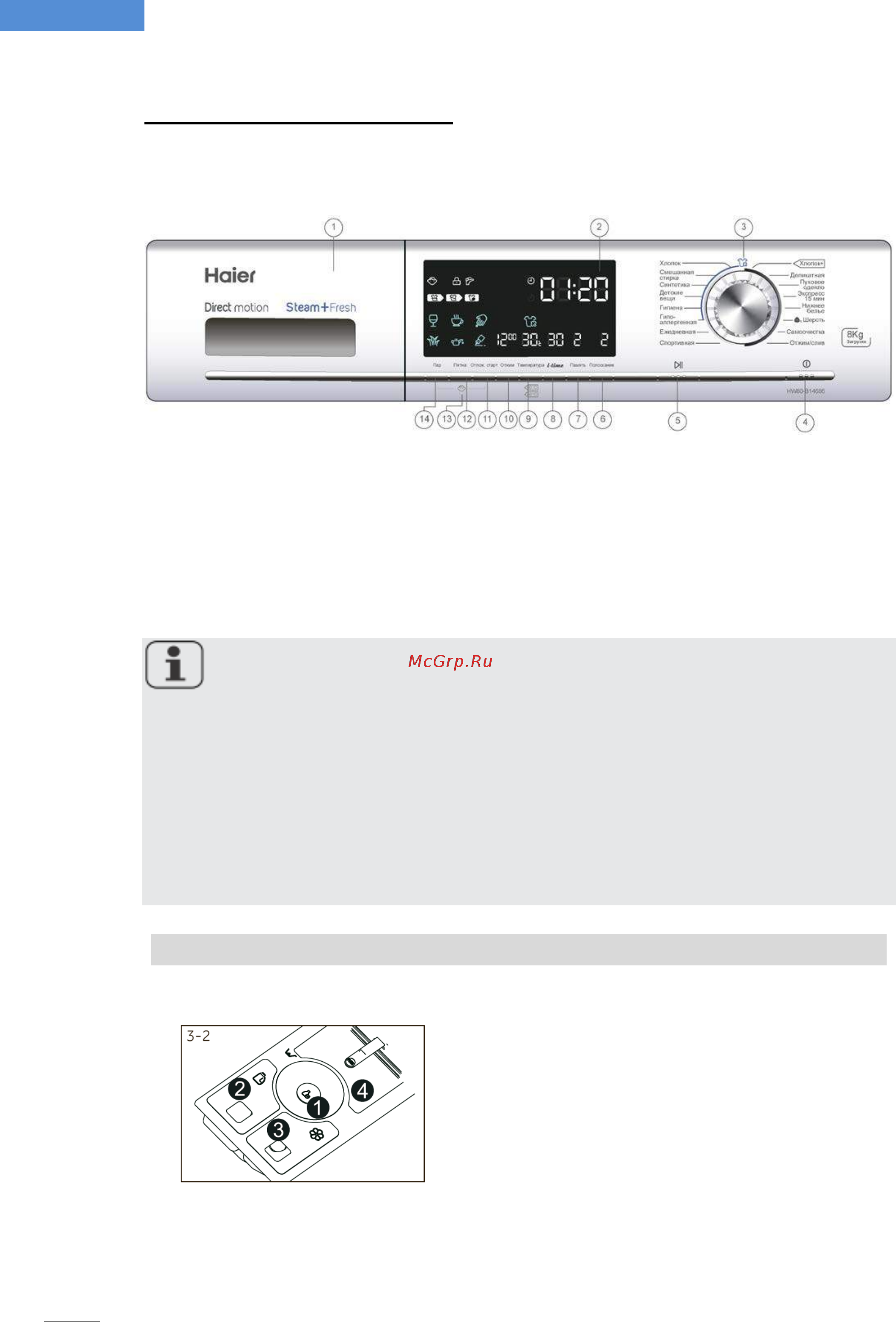 Haier HW80-BD14686 [241/312] Панель управління