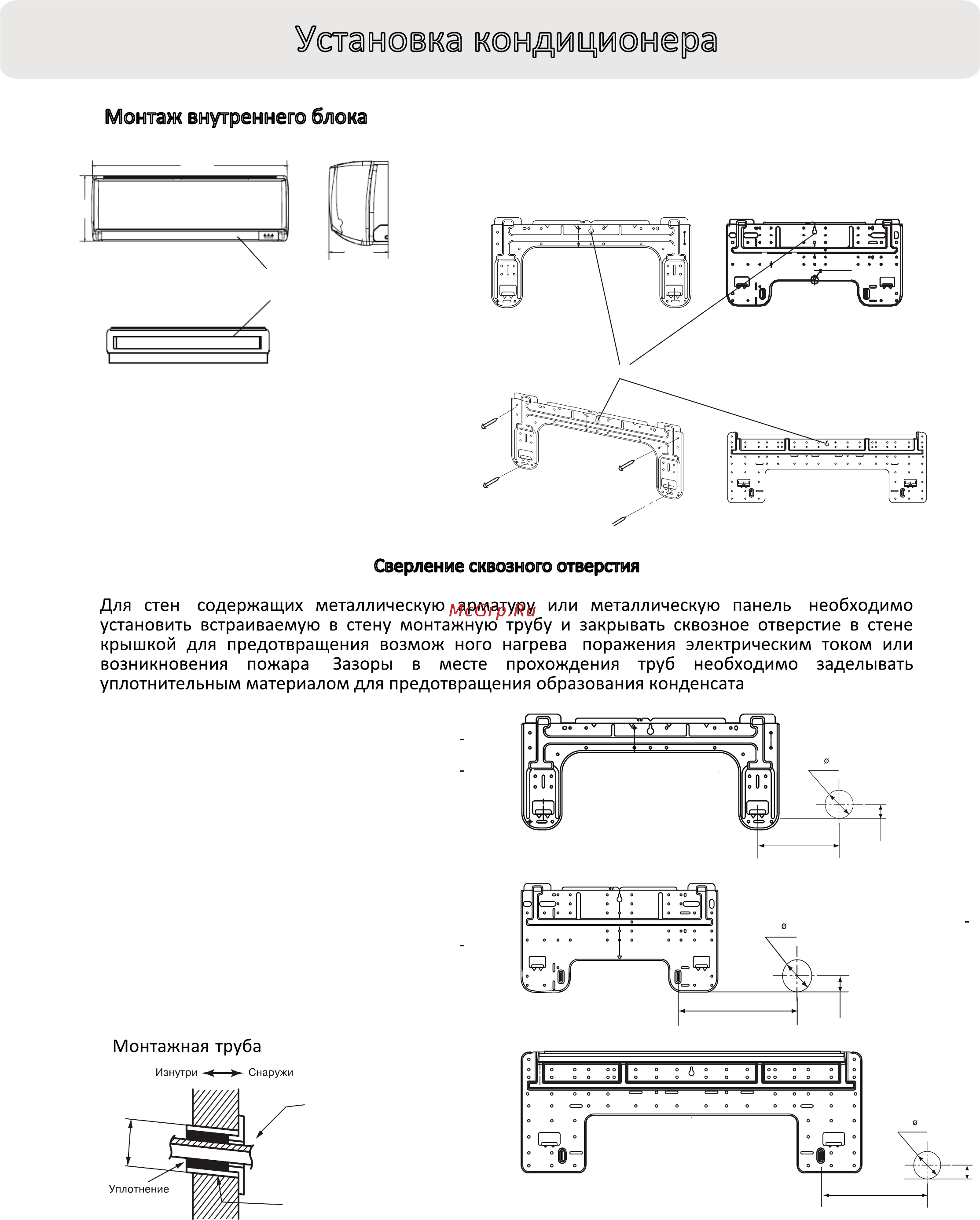 Haier HSU-12HNM03/R2 / HSU-12HUN03/R2 [17/30] Установка кондиционера