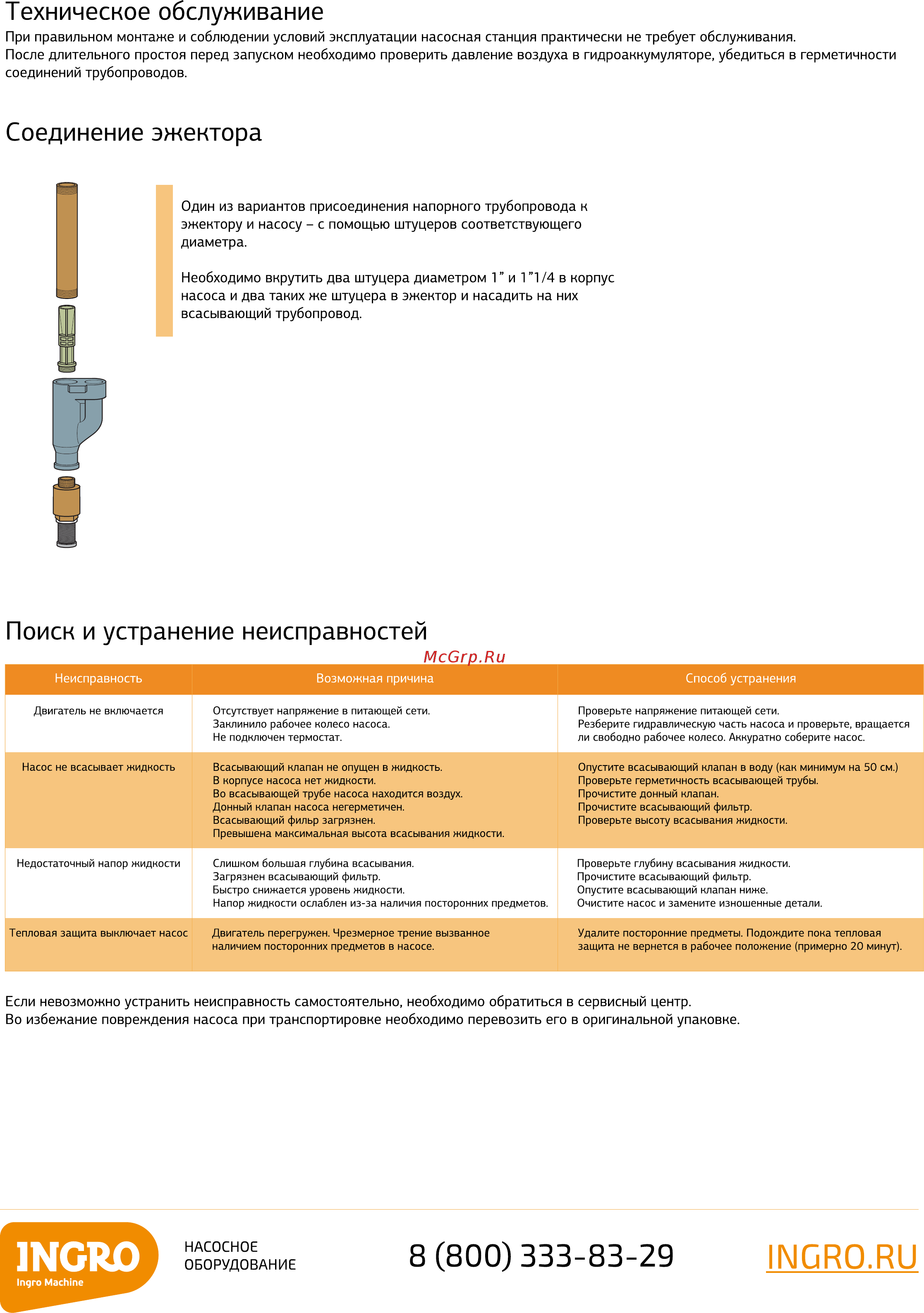 Ingro APM 100/25-IM [2/2] Соединение эжектора