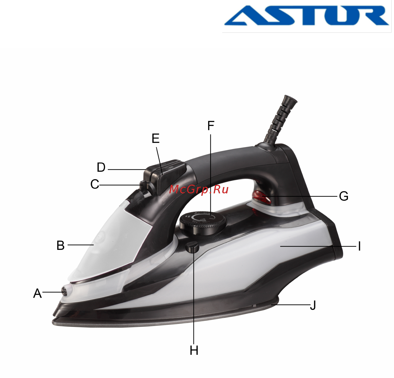 Astor SG-1628 [9/14] Заповнення водою для прасування з відпарюванням та