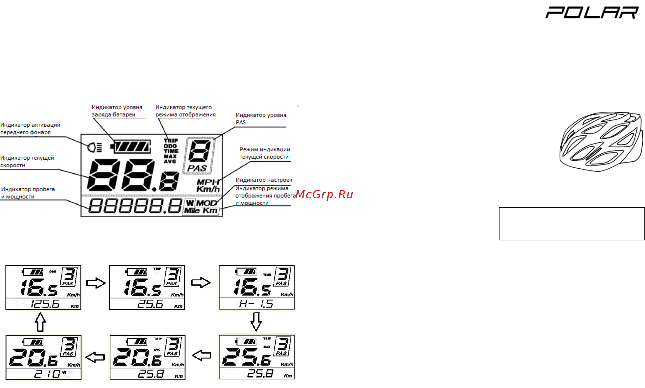 Polaris PBK 1601 [22/43] Функція маршрутного комп ютера lcd пульта