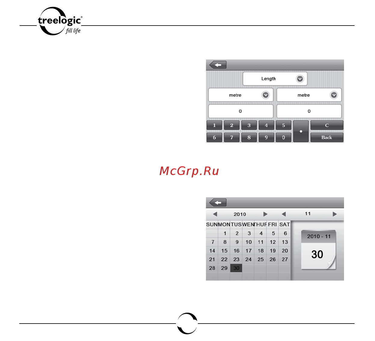 Treelogic TL-7014BGF AV DVR 4GB [87/114] Календарь