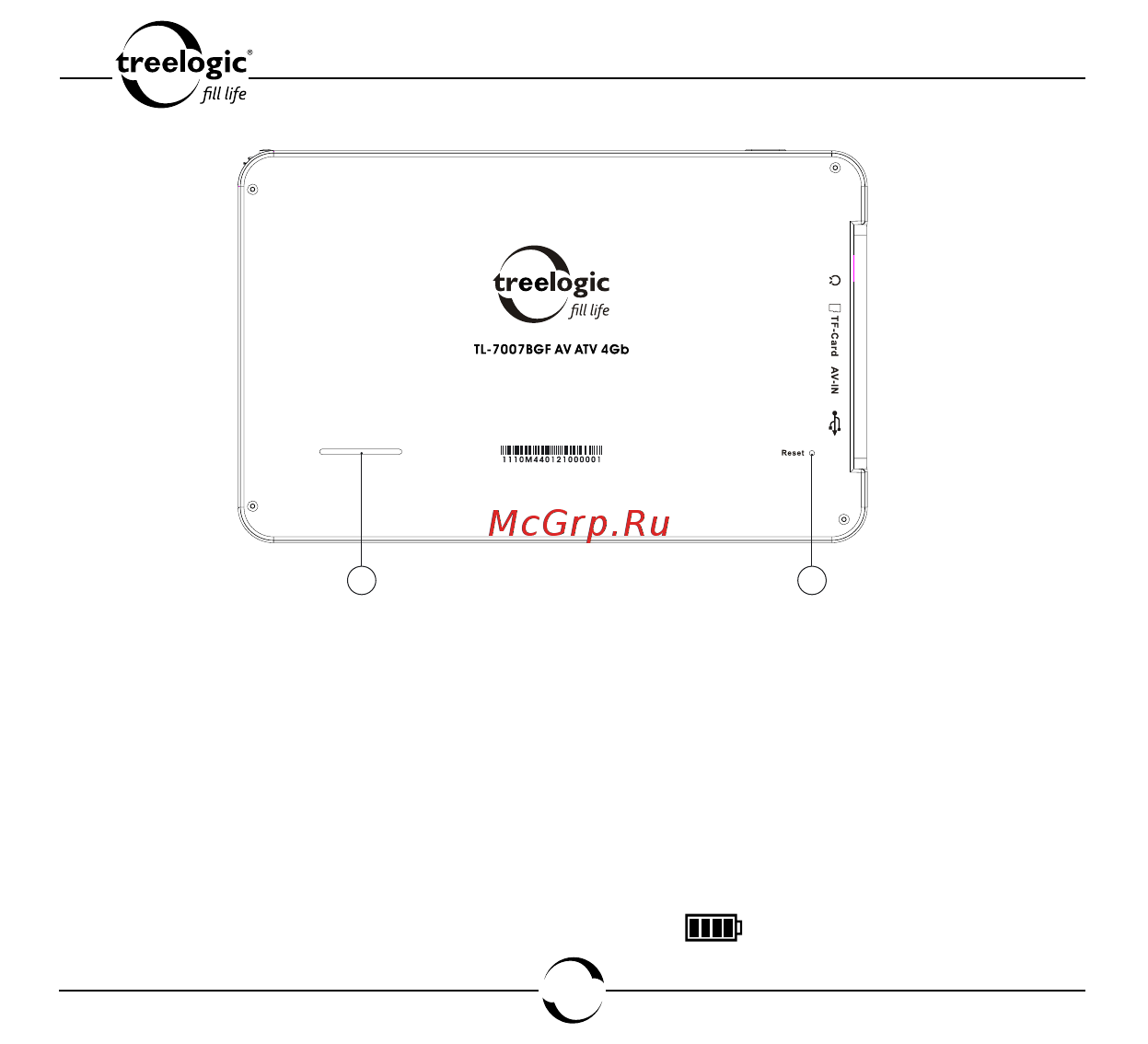 Treelogic TL-7007BGF AV ATV 4GB [19/110] Источник питания