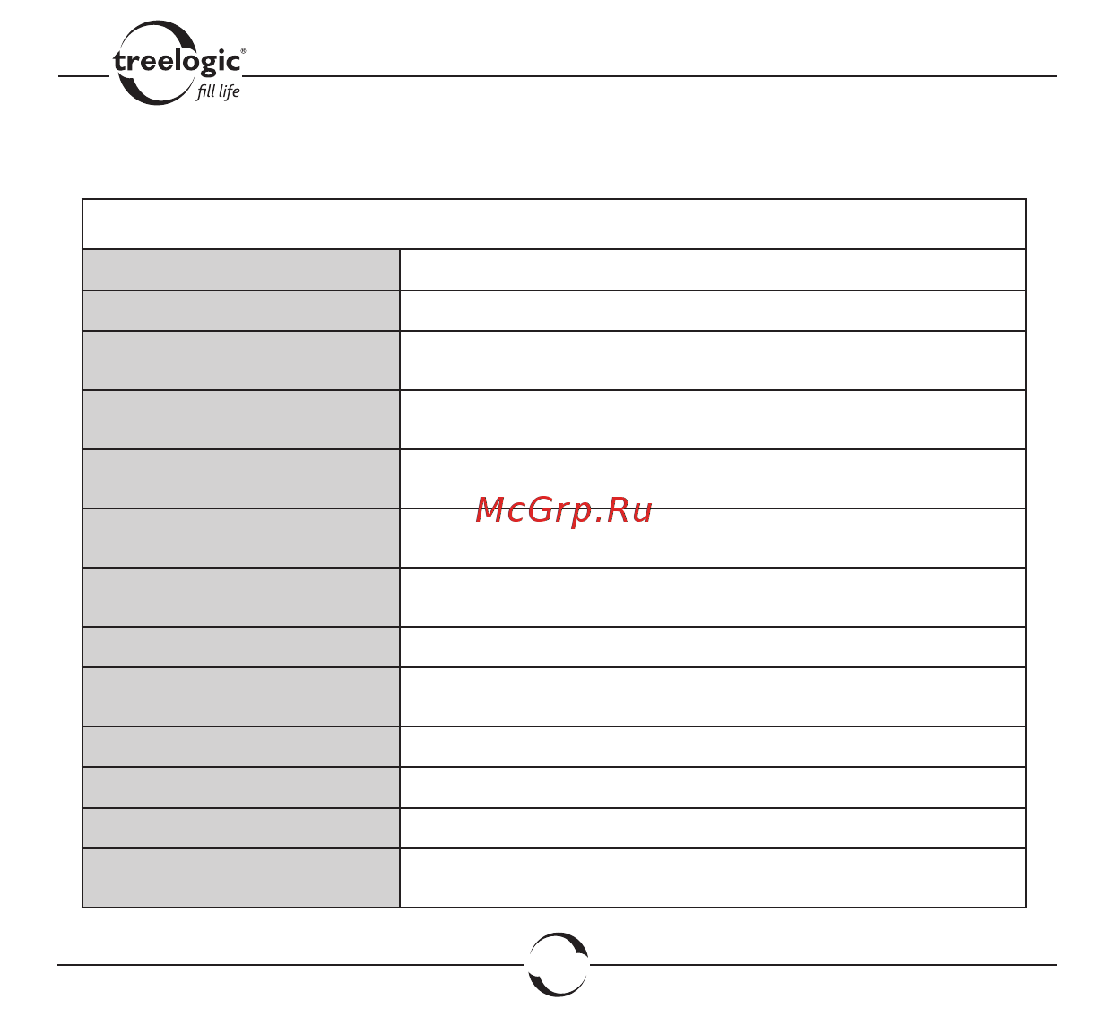 Treelogic TL-CW1 [27/30] Технические характеристики
