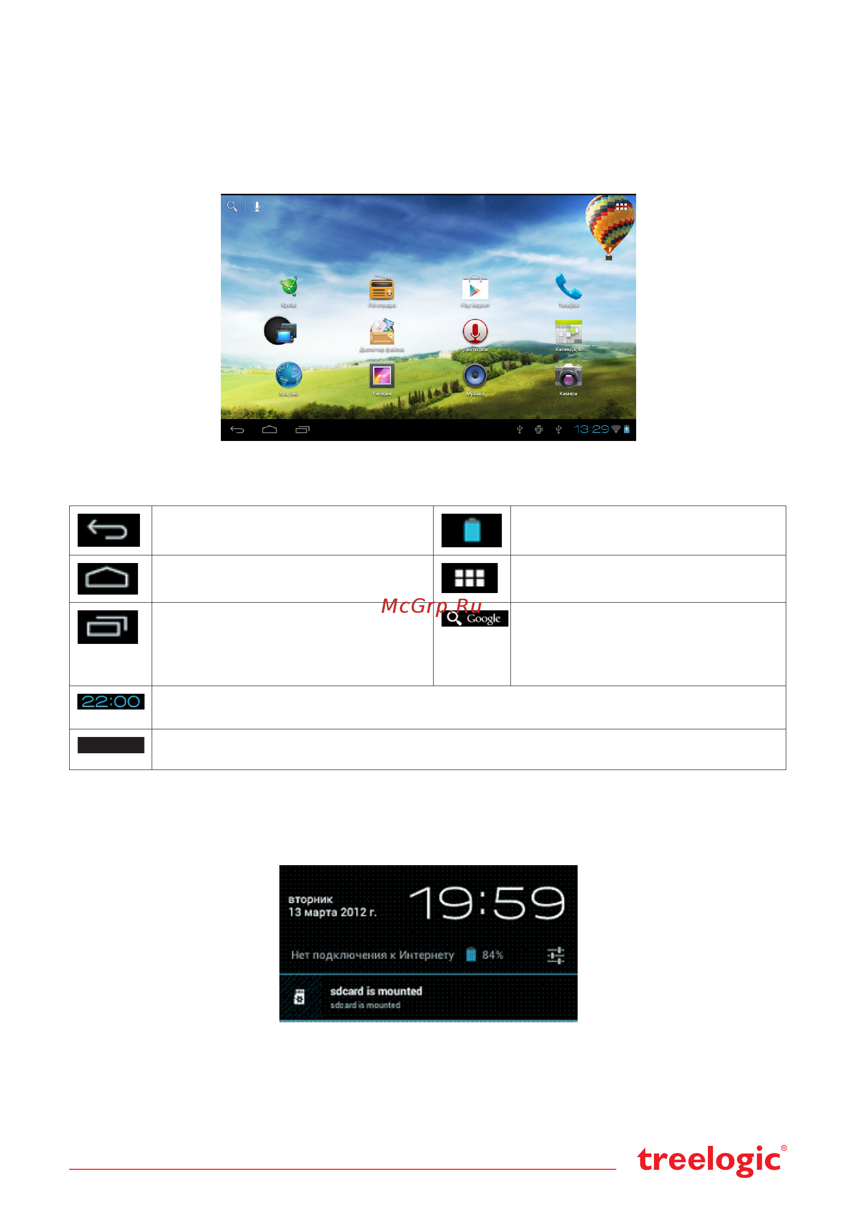 Treelogic Gravis 73 3G GPS [17/53] Рабочий стол