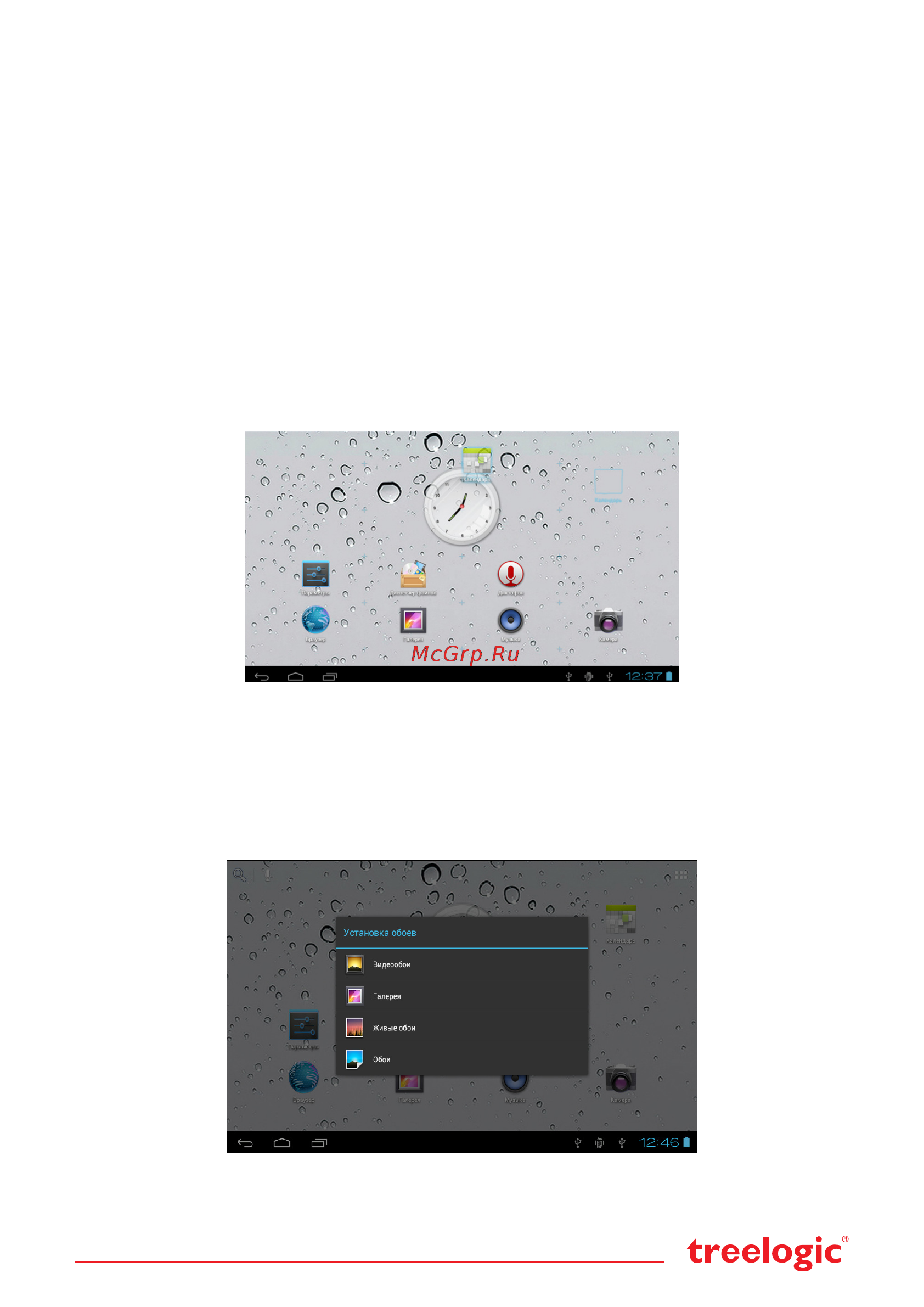 Treelogic Gravis 73 3G GPS [19/53] Элементы рабочего стола