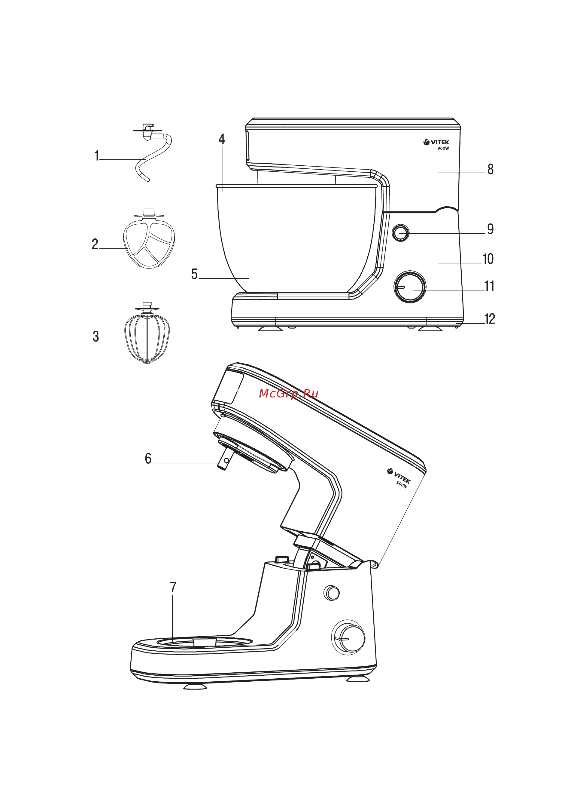 Vitek VT-1433 W Инструкция по эксплуатации онлайн [2/24] 268079