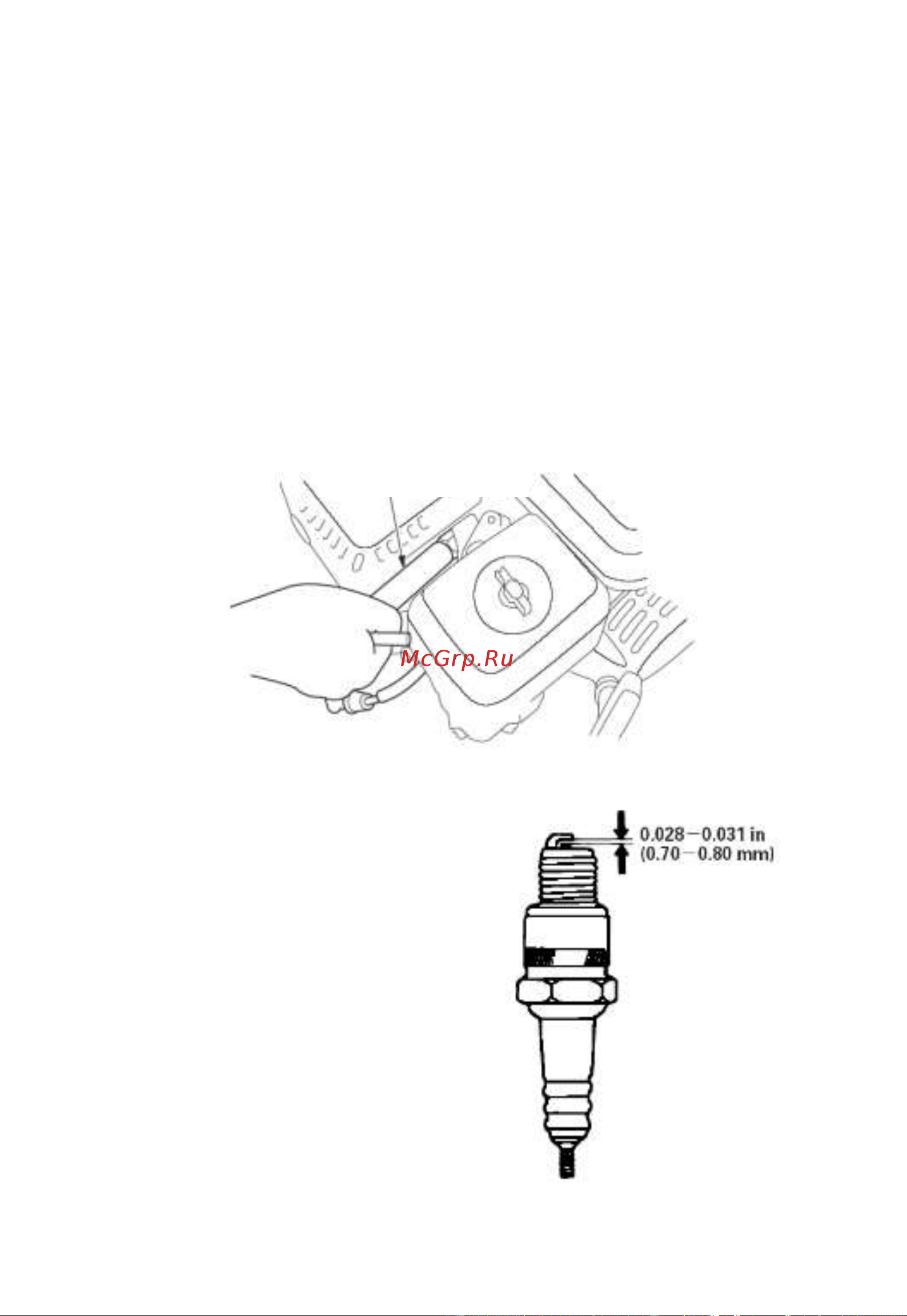 RedVerg RD188F [31/58] Обслуживание свечей зажигания рекомендуемые свечи зажигания f7rtc