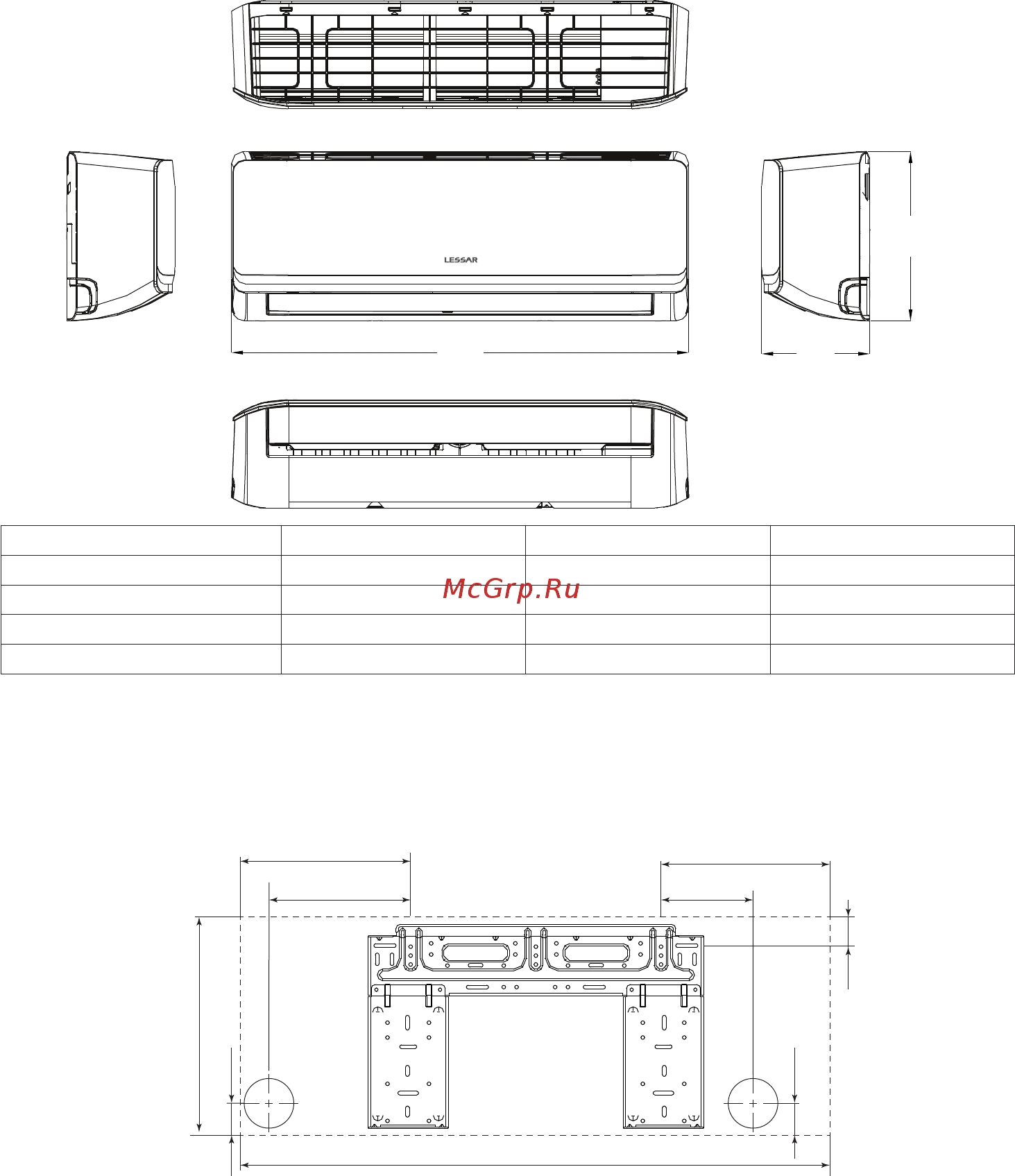 Lessar LS-HE09KLA2/LU-HE09KLA2 [6/32] Монтажная панель