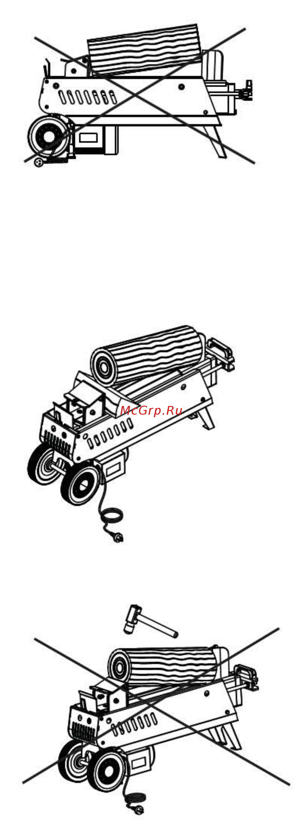 RedVerg RD-LS 32-52E 5022498 [9/14] Высвобождение бревна в случае заклинивания