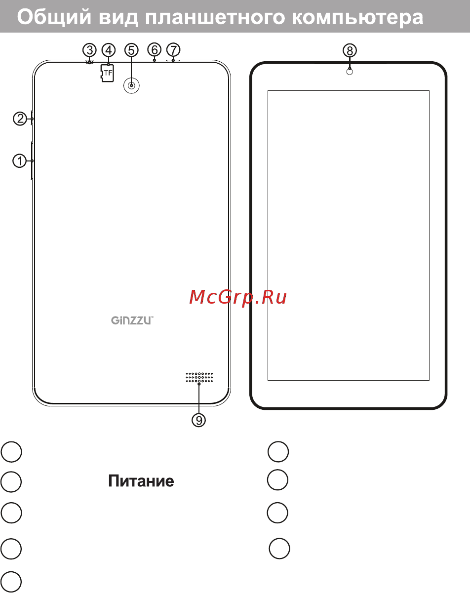 Ginzzu GT-7040 [16/28] Разъем для подключения наушников