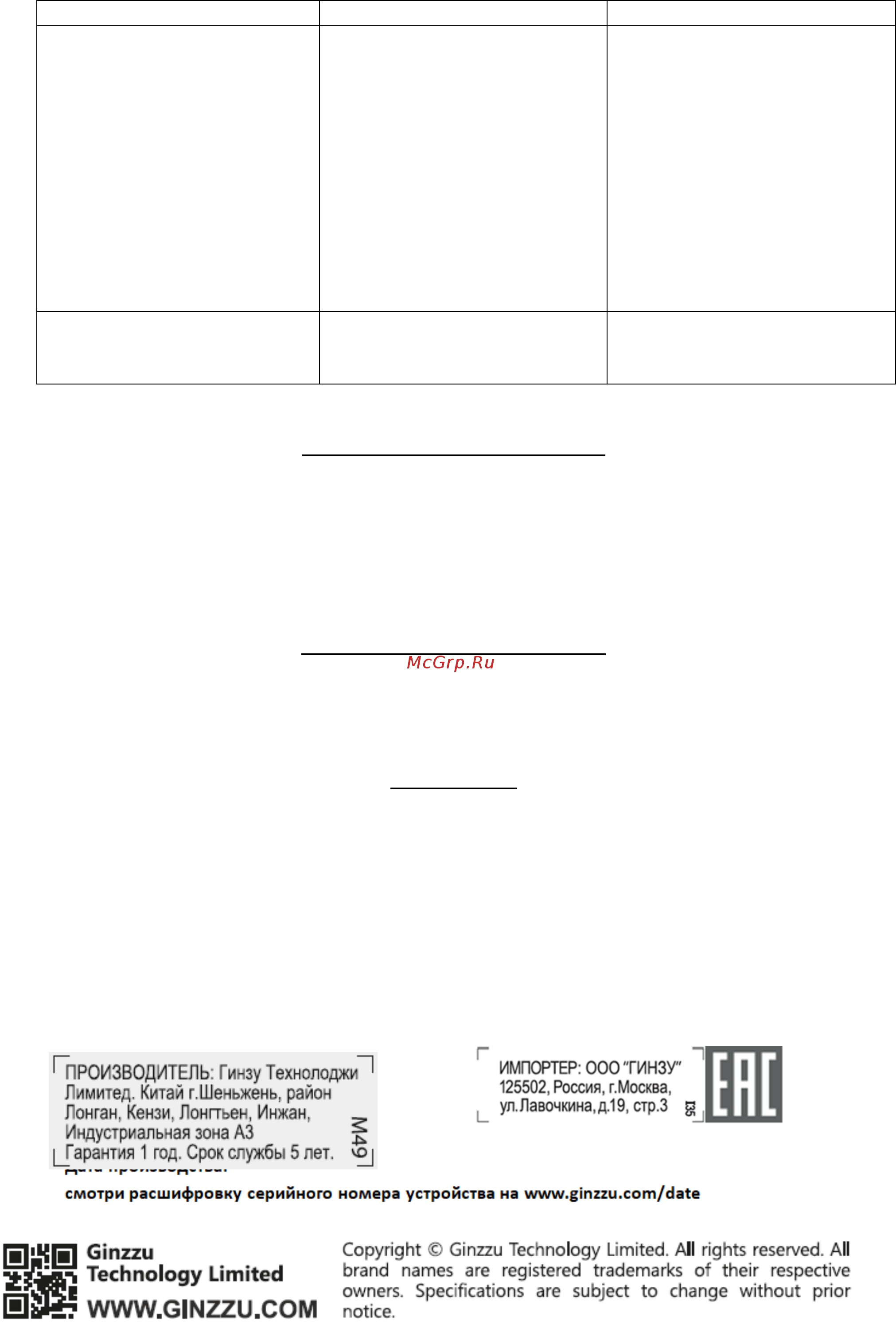 Ginzzu HCG-443 [8/8] Технические характеристики