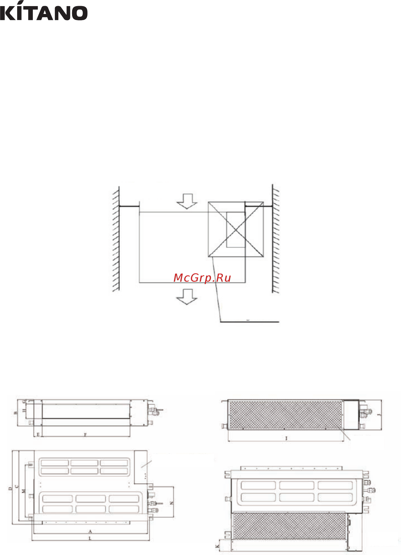 Kitano KC-Roka II-18M [48/64] Duct type air conditioners series roka ii