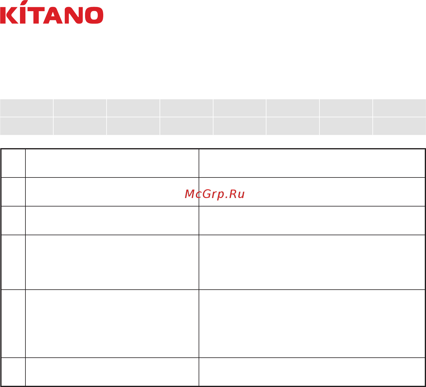 Kitano KP-Ume II-4W2P-120 [8/40] Маркировка