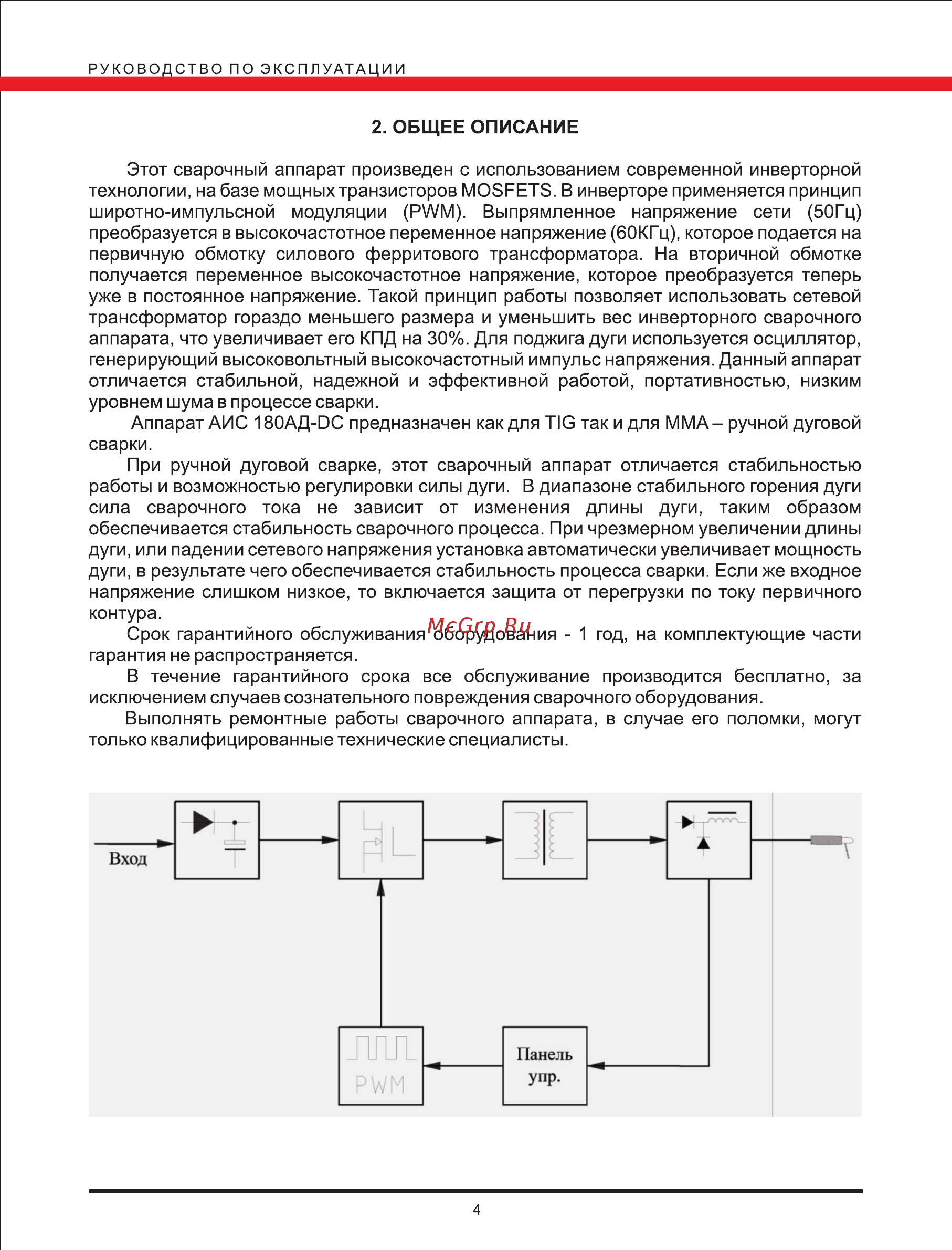 Elitech АИС 180АД-DC [4/12] Page 4