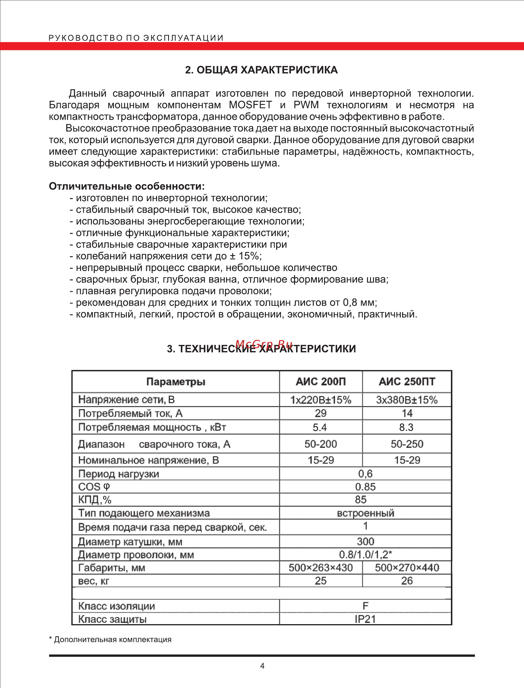 Elitech АИС 200П [4/14] Page 4