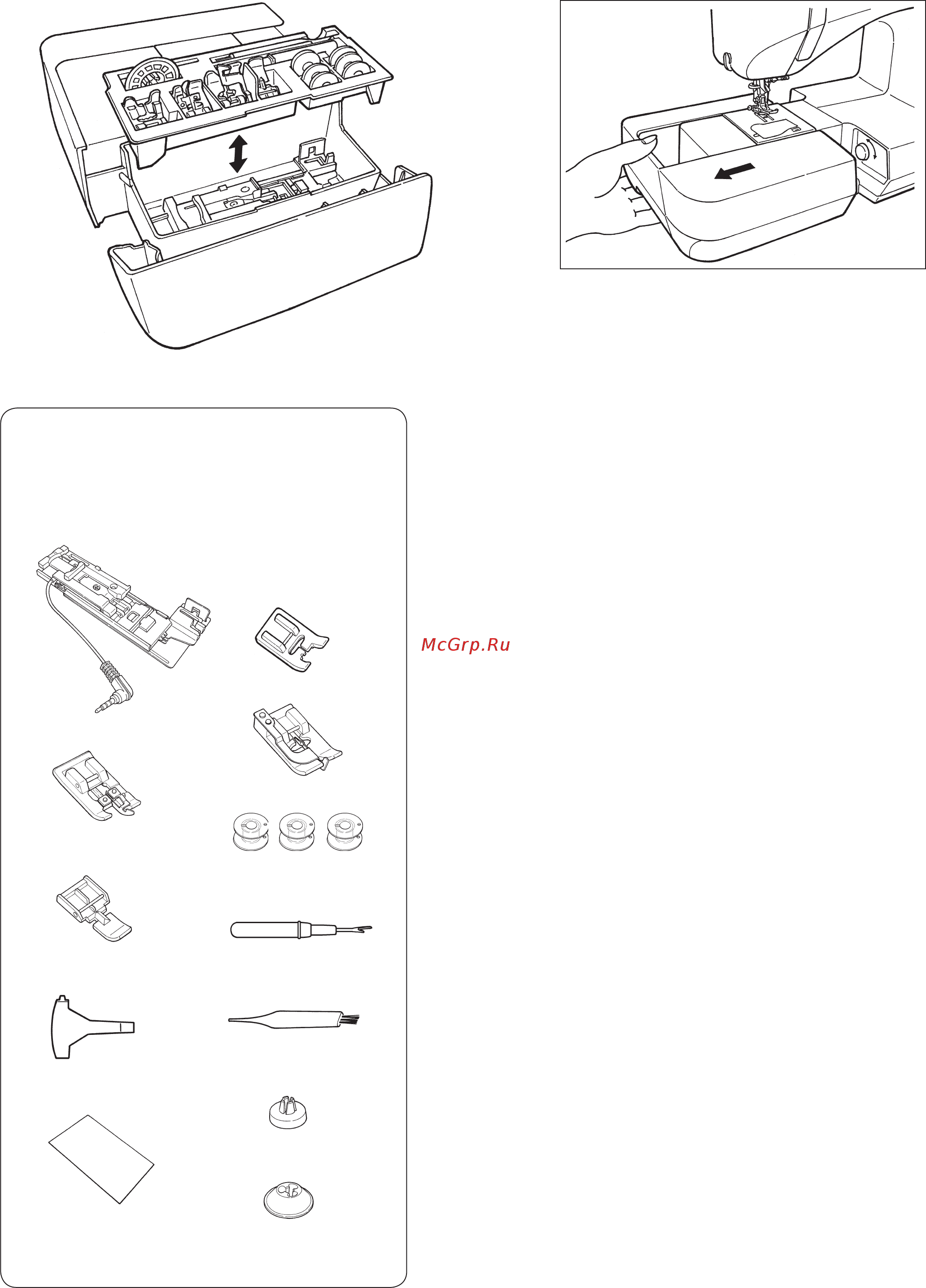 Juki HZL F 600 [16/164] Accessories zubehör a kcesoria принадлежности