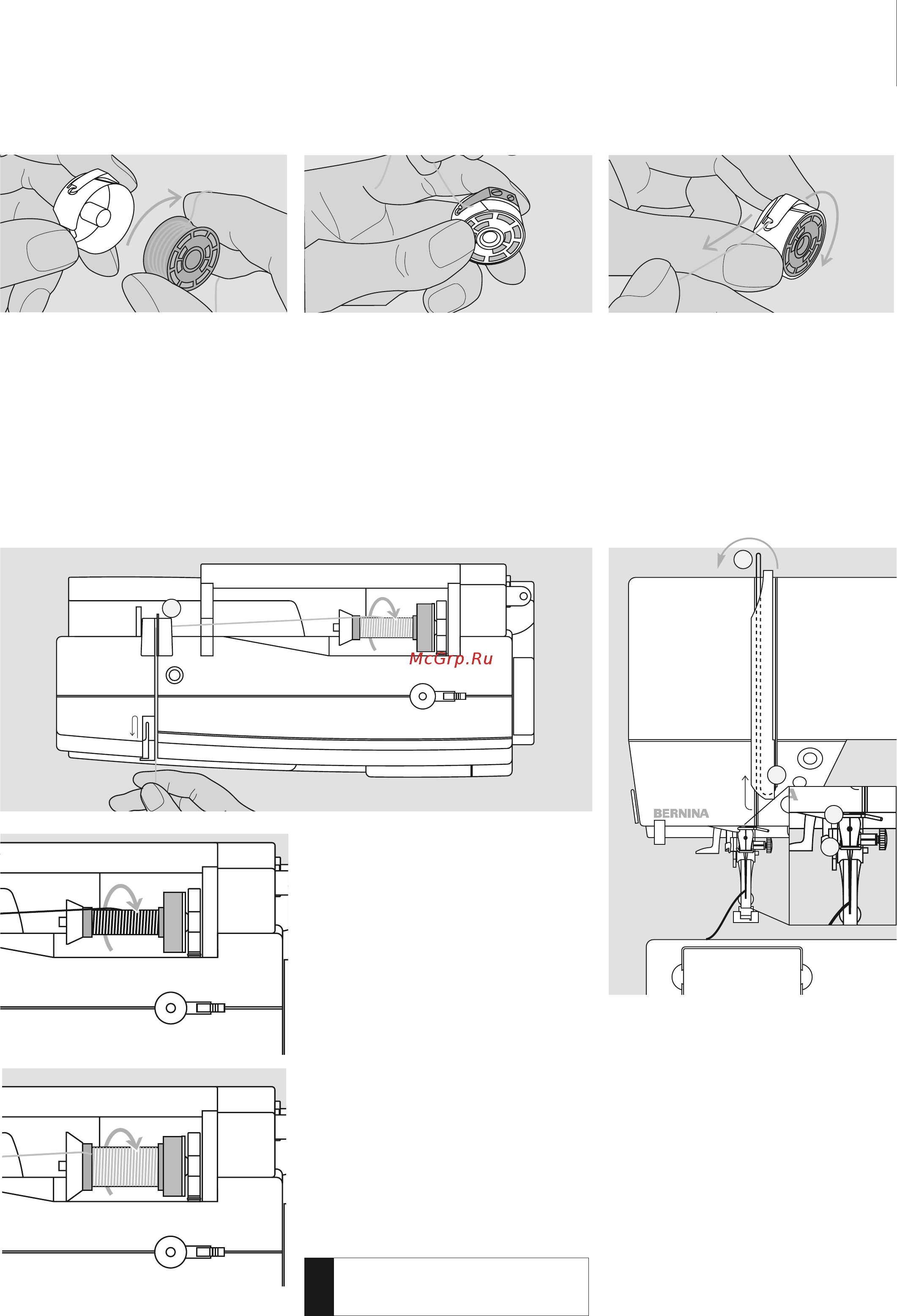 Bernina BERNINA ARTISTA 640 [11/170] Вставка шпульки в колпачок