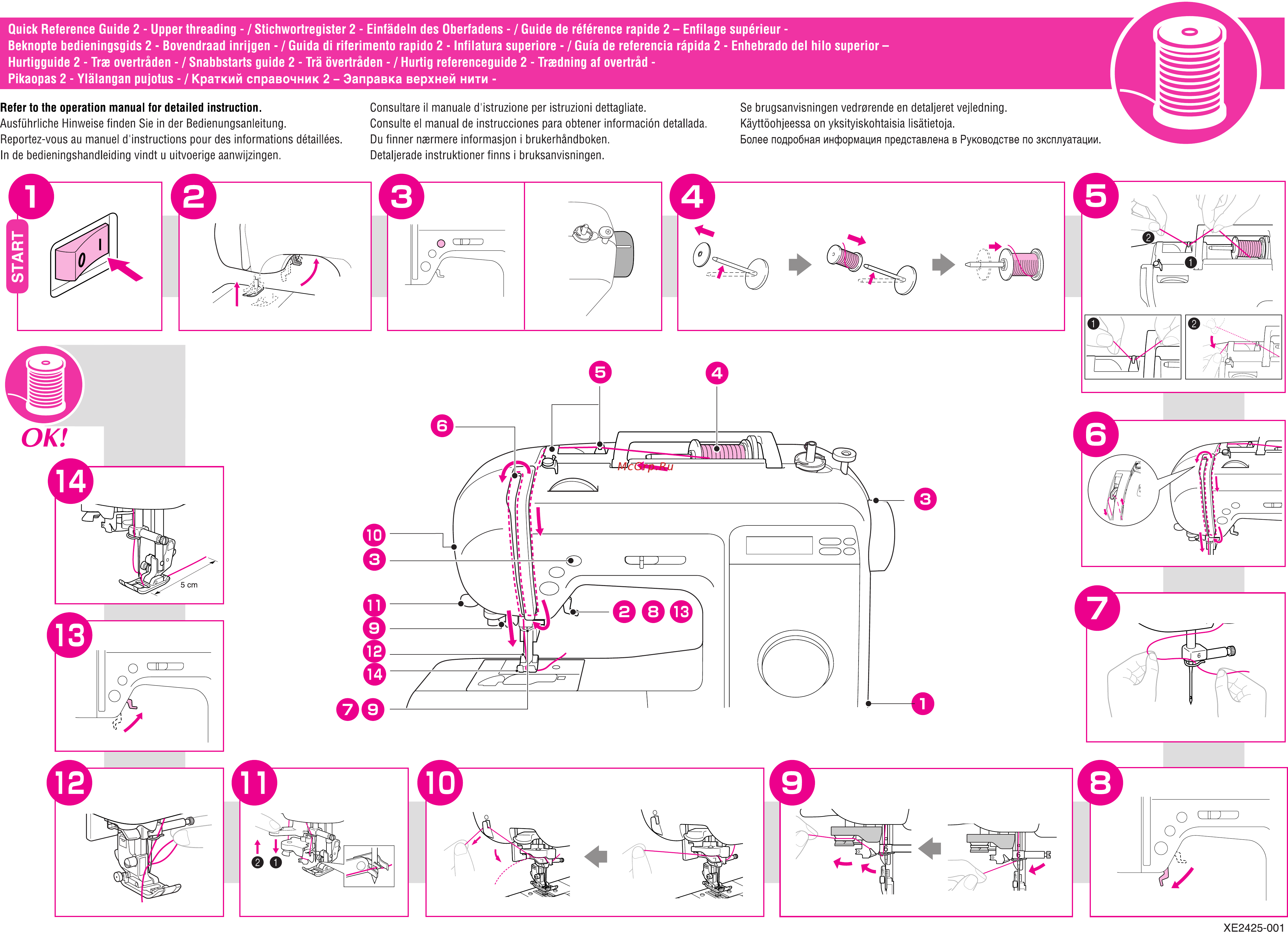Brother INNOV-'IS NV-30 [2/2] Quick reference guide 2 upper threading stichwortregister 2 einfädeln des oberfadens guide de référence rapide 2 enfilage supérieur beknopte bedieningsgids 2 bovendraad inrijgen guida di riferimentó rápido 2 infilatura superiore guía de referencia rápida 2 enhebrado del hilo superior hurtigguide 2 træ overtrâden snabbstarts guide 2 trä överträden hurtig referenceguide 2 trædning af overtràd pikaopas 2 ylälangan pujotus краткий справочник 2 заправка верхней нити