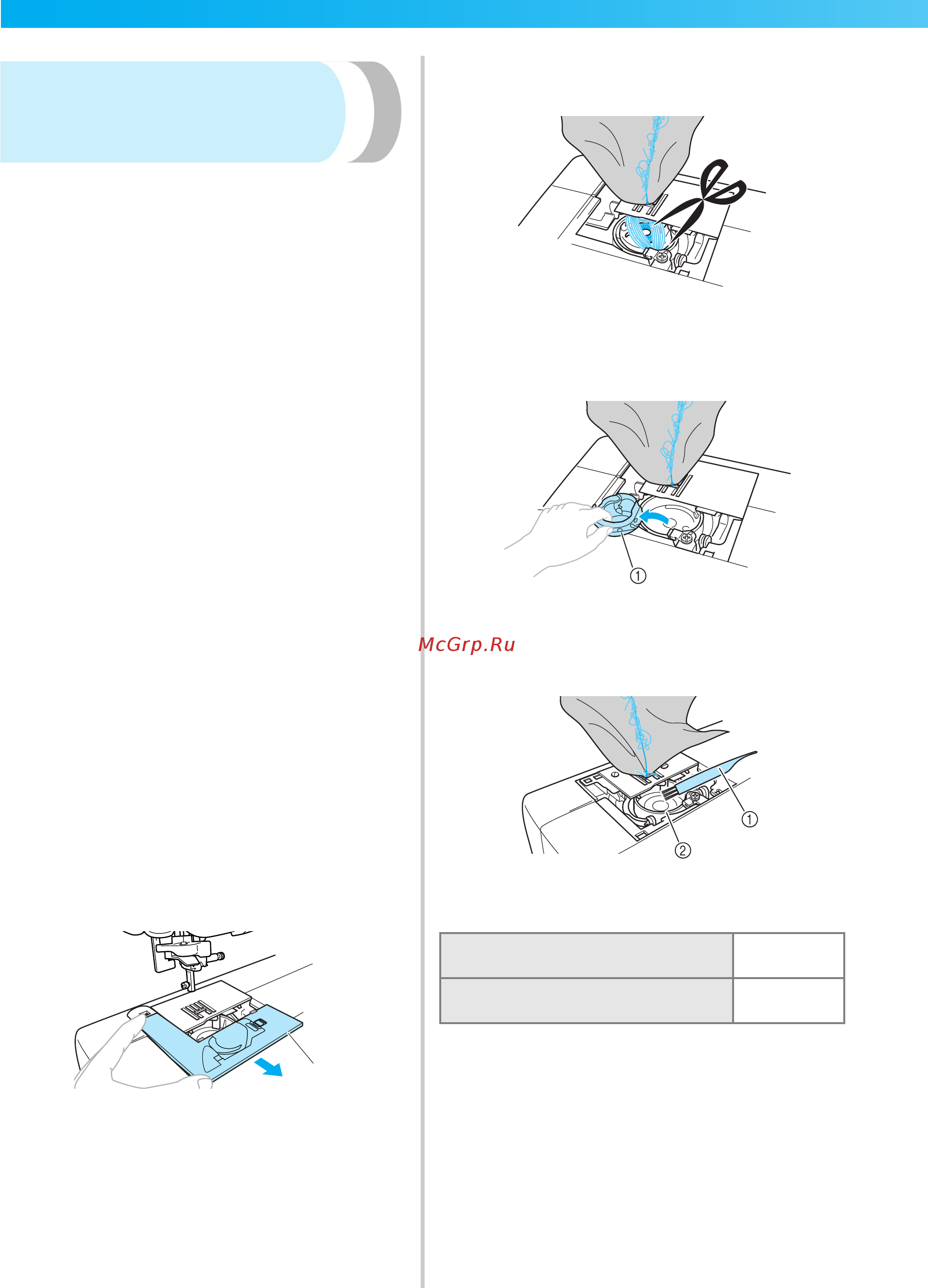 Brother ELITE 95E [134/152] Материал застрял в машине и не вытаскивается из нее
