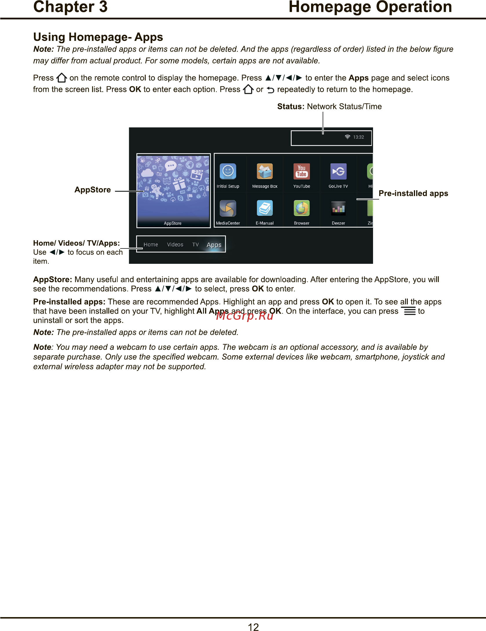 Tcl L48P1FS [12/48] Chapter 3 homepage operation