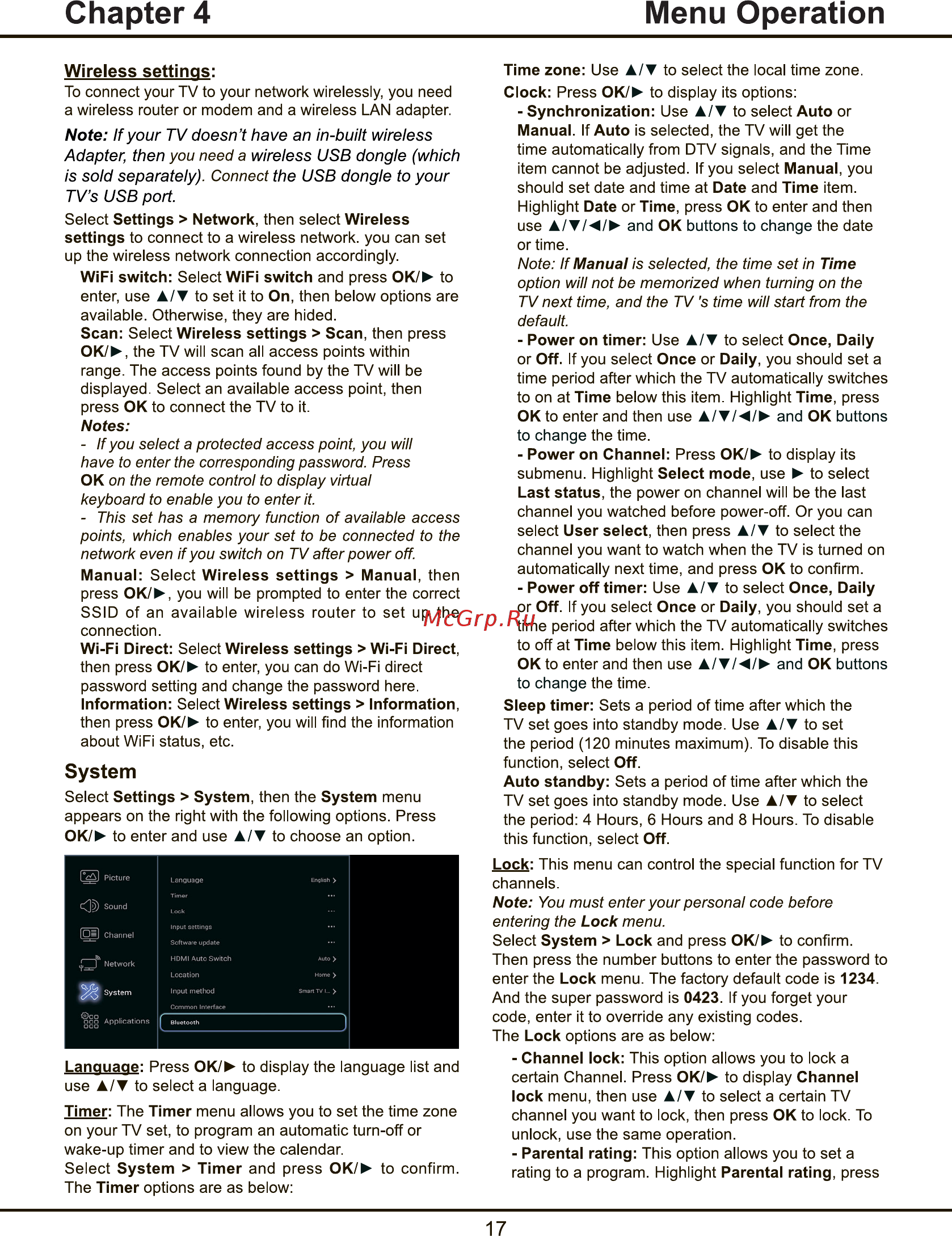 Tcl L48P1FS [17/48] Chapter 4 menu operation