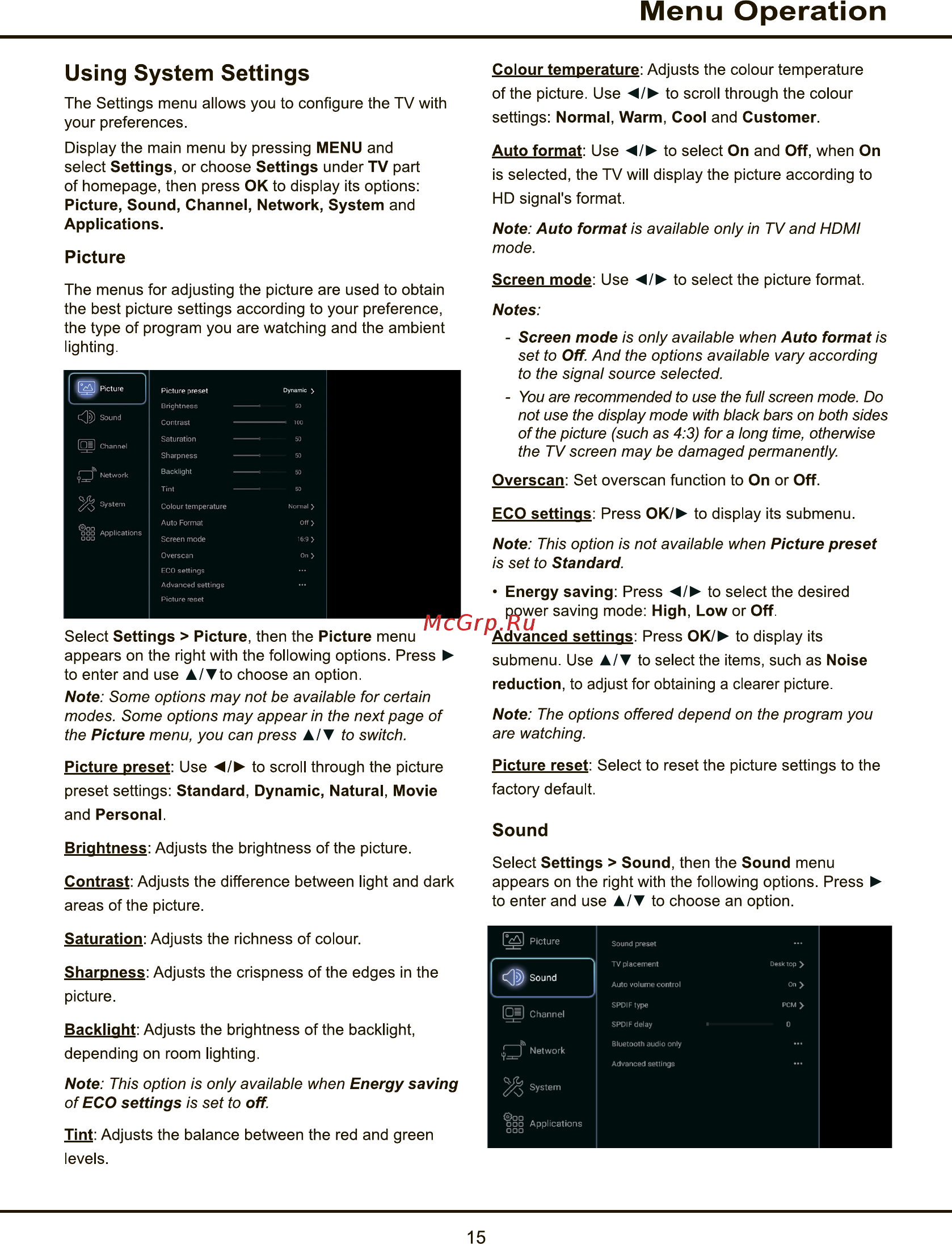 Tcl L65P1US [15/44] Menu operation