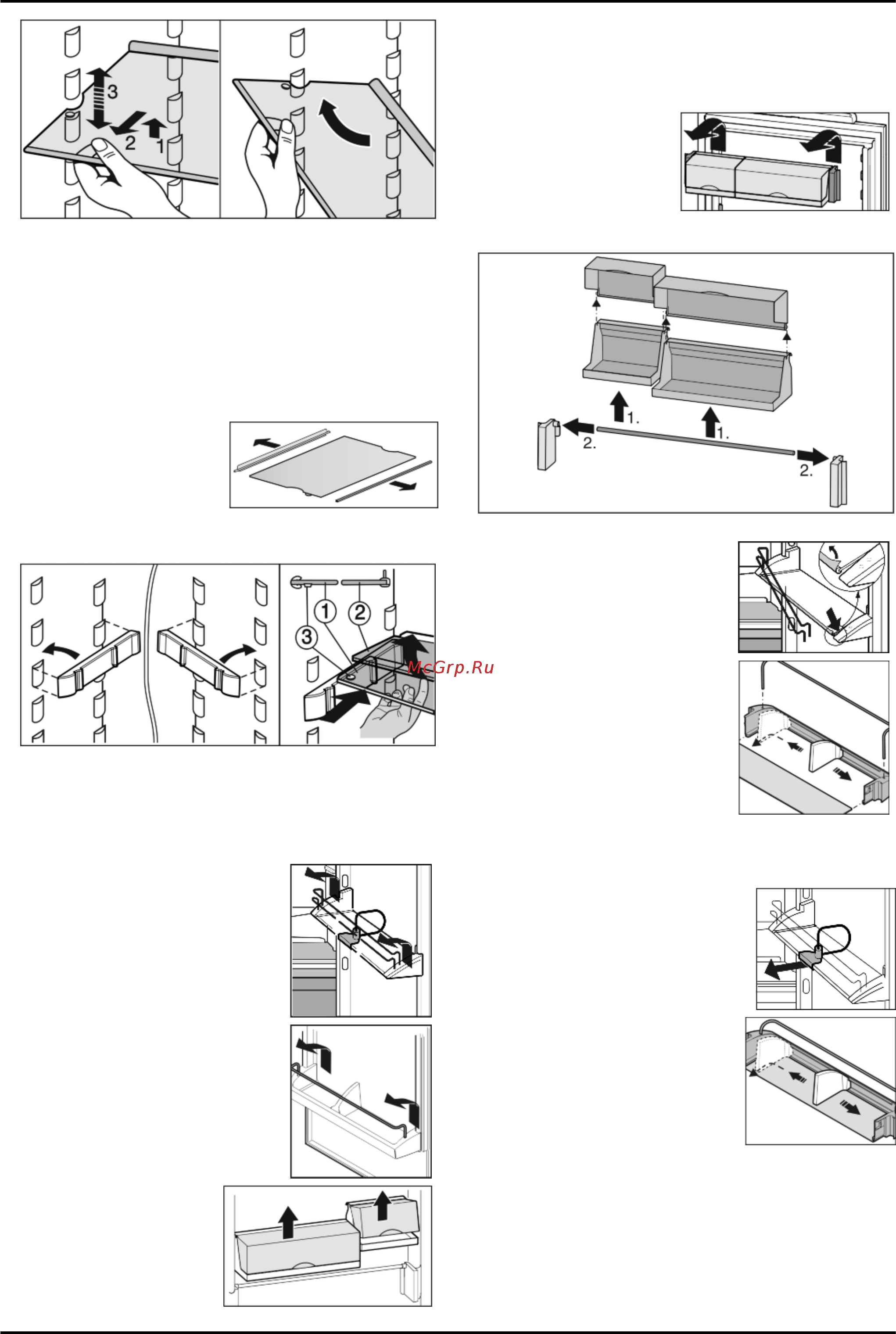 Liebherr CN 4023 [10/16] Using the sectioned shelf