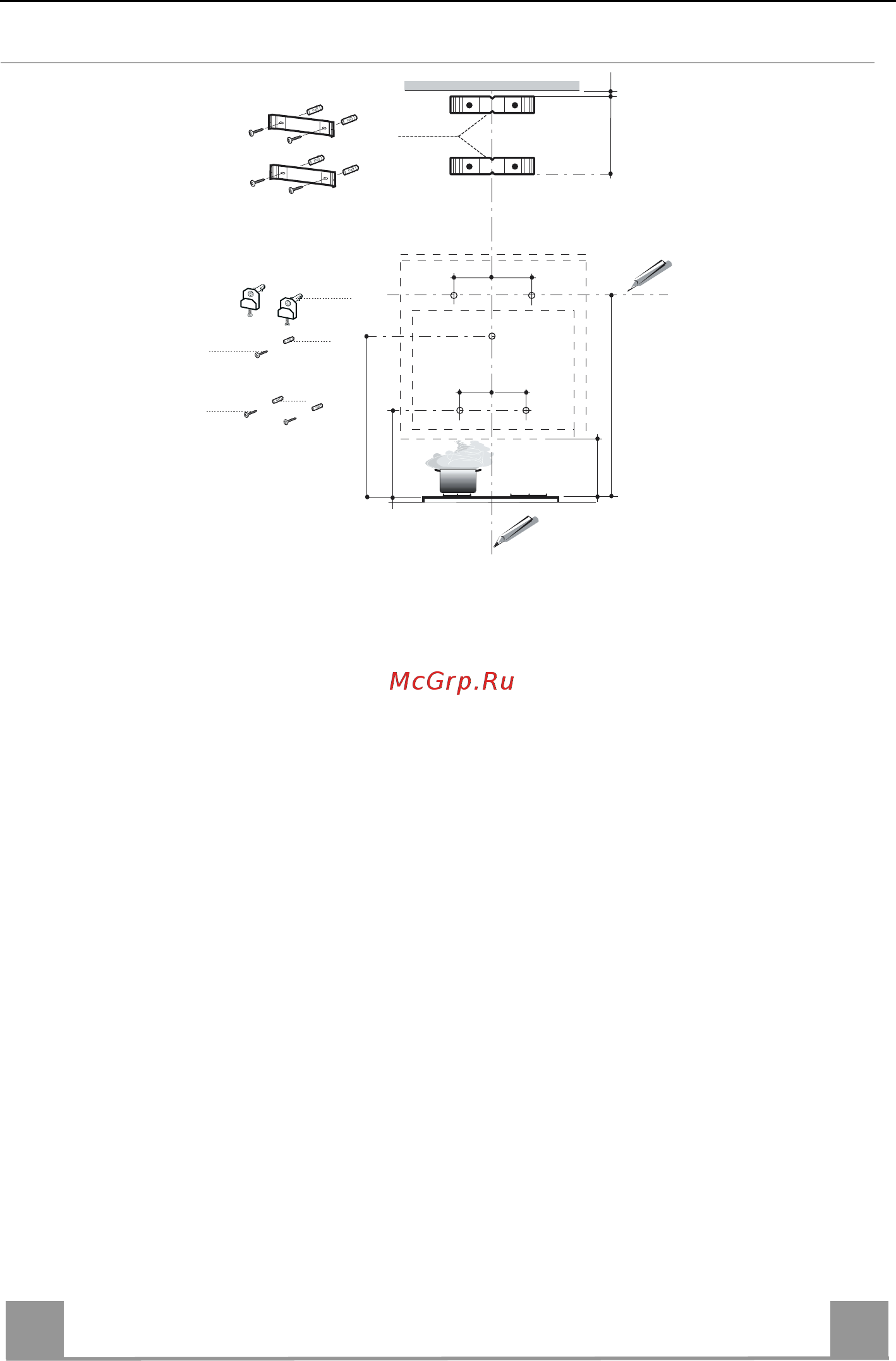 Faber MIRROR WH BRS X/V A80 Logic (110.0255.528) [12/88] Installation