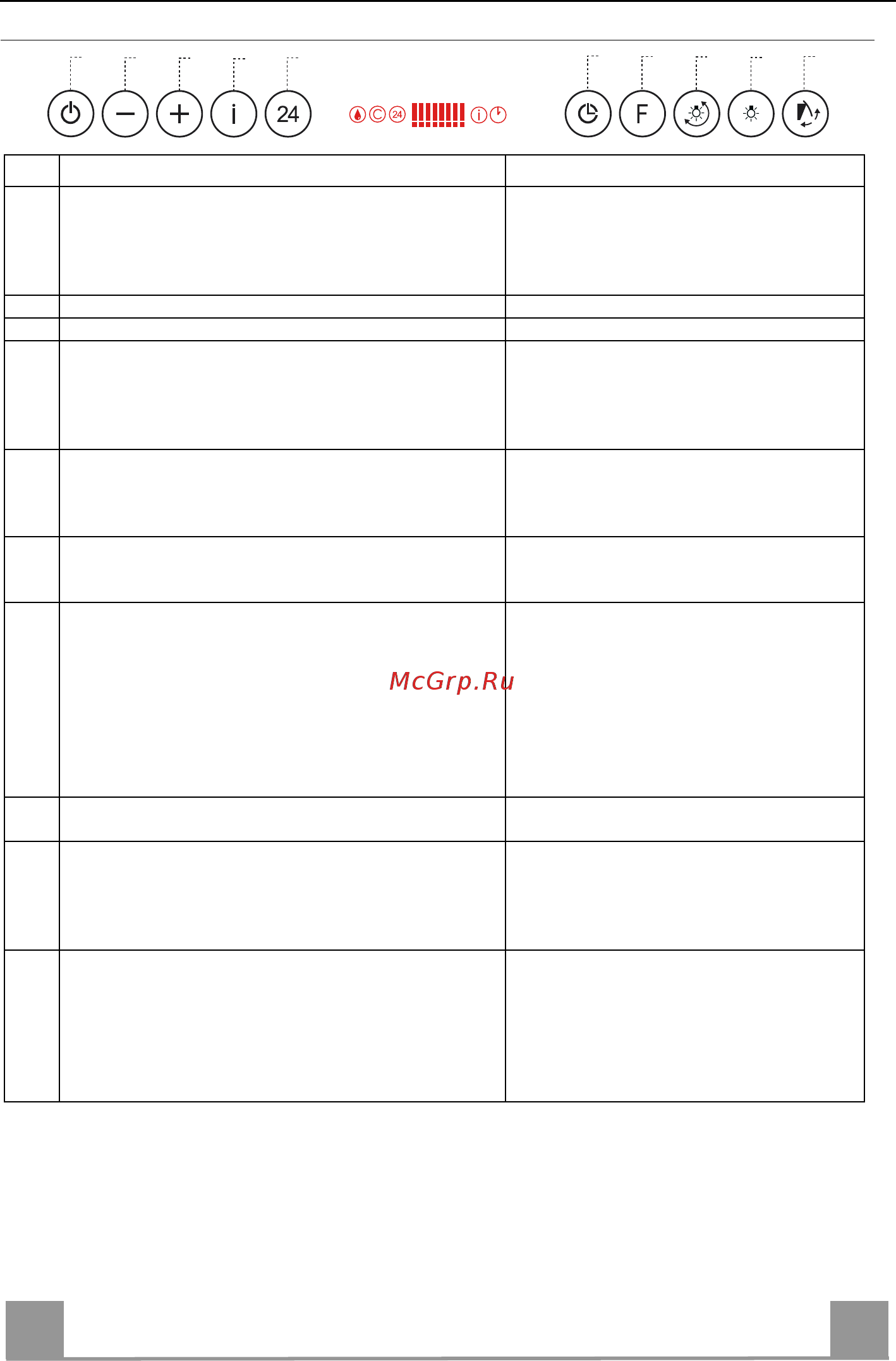 Faber MIRROR WH BRS X/V A80 Logic (110.0255.528) [15/88] Control panel