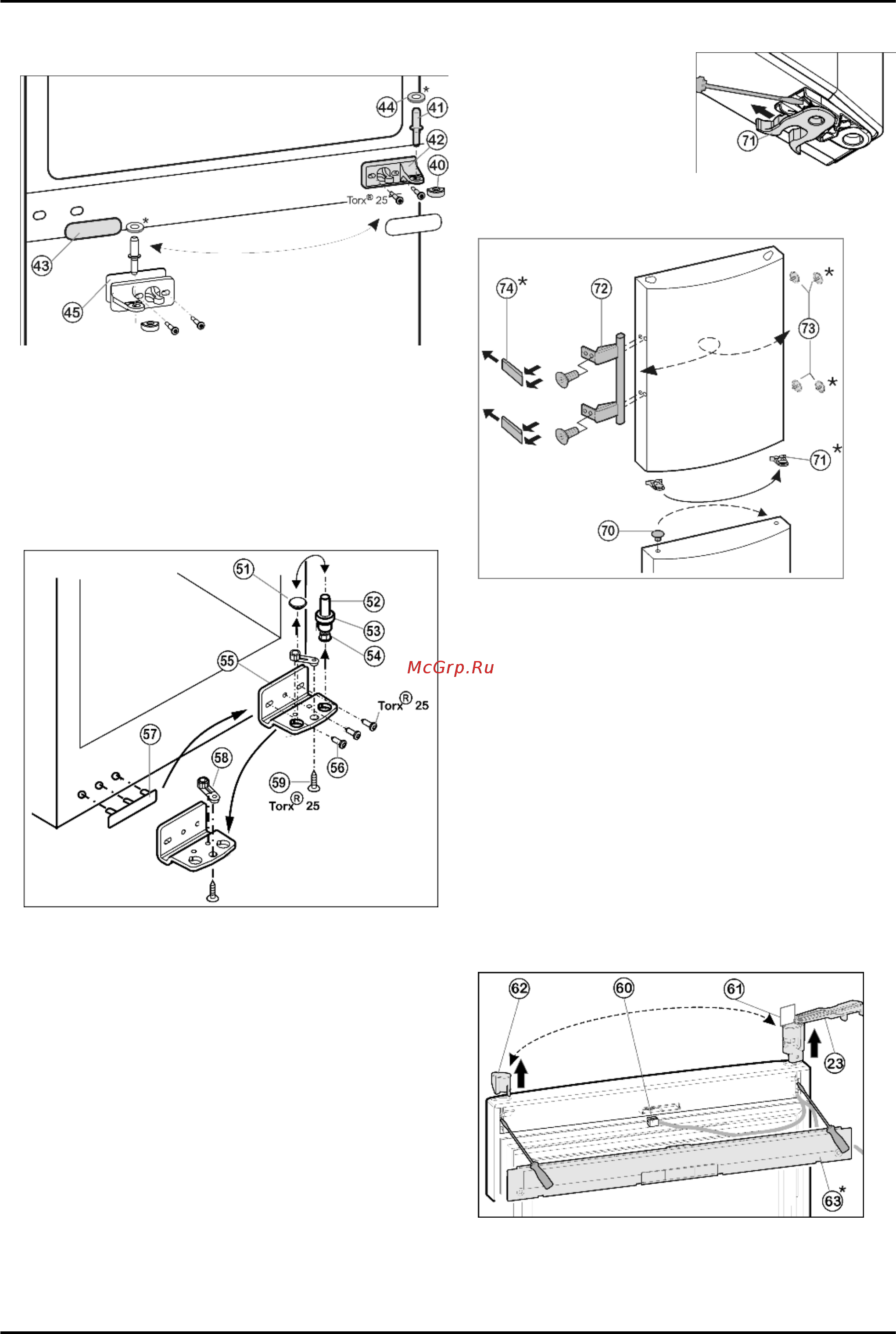 Liebherr CBN 3656 [8/22] Перестановка средних опорных деталей