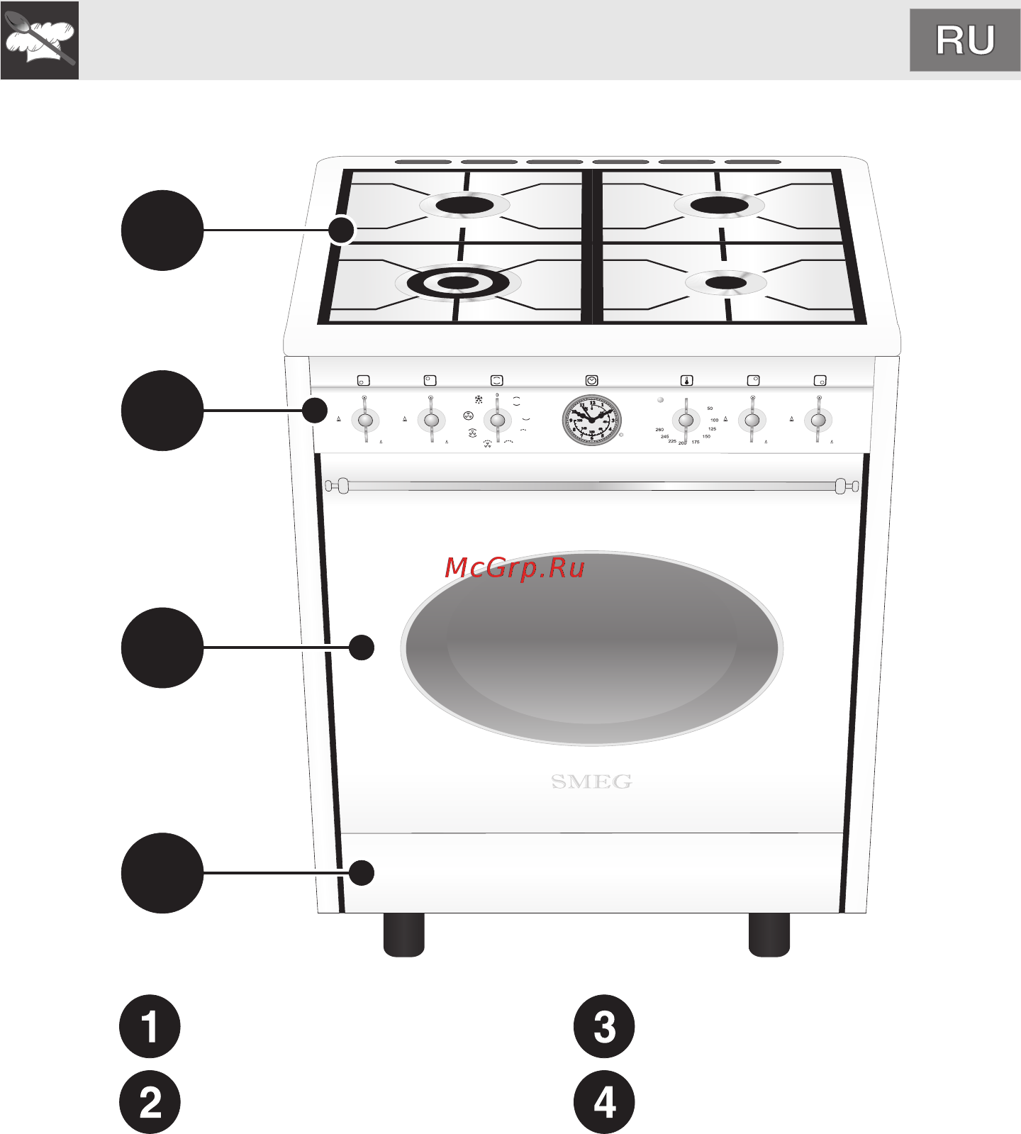 Smeg CO61GMAI [7/38] Çíàêîìñòâî ñ âàøèì ïðèáîðîì
