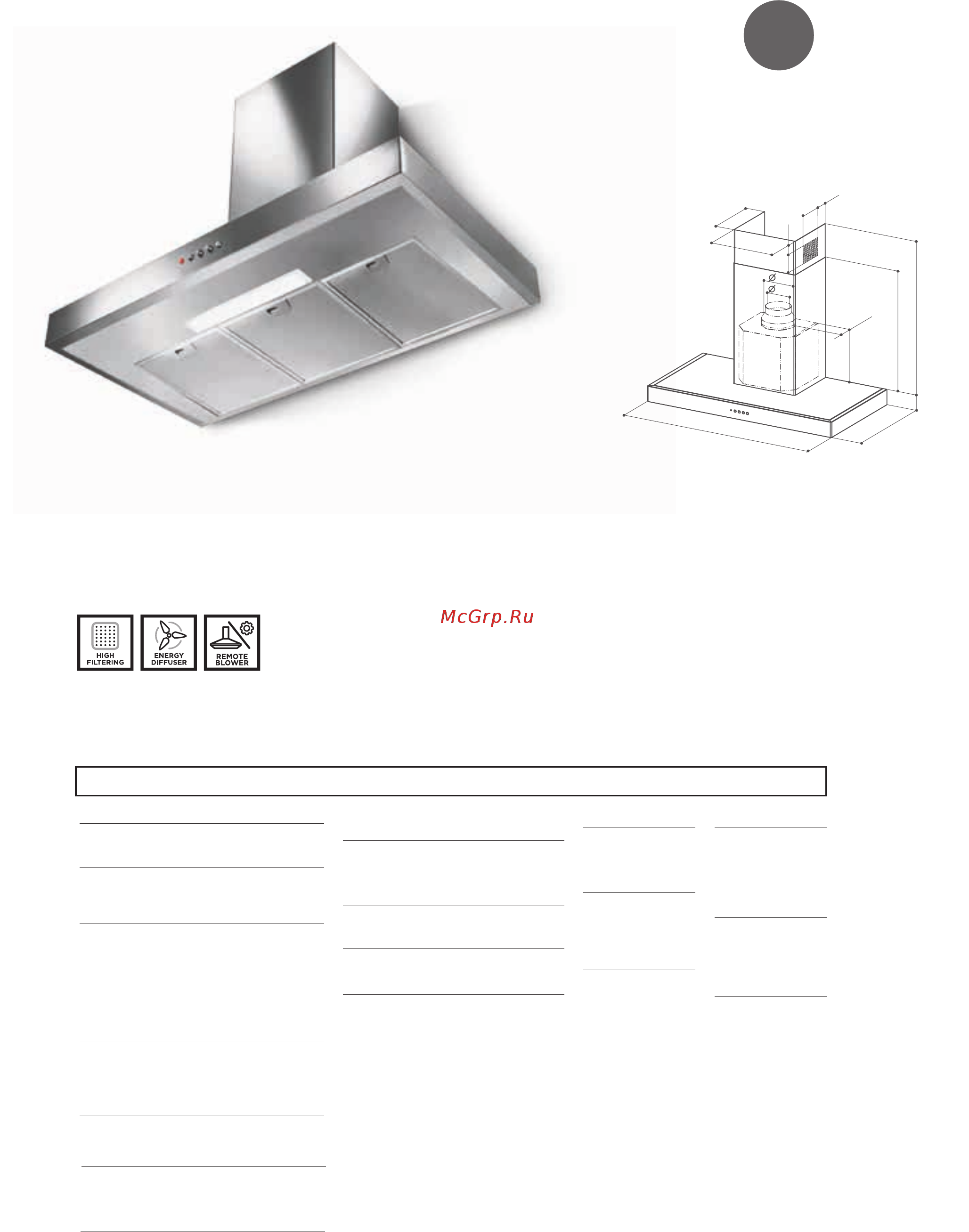 Faber HEAVEN GLASS 2.0 WH FLAT A90 (110.0428.440) Каталог Faber онлайн [200/272] 280486