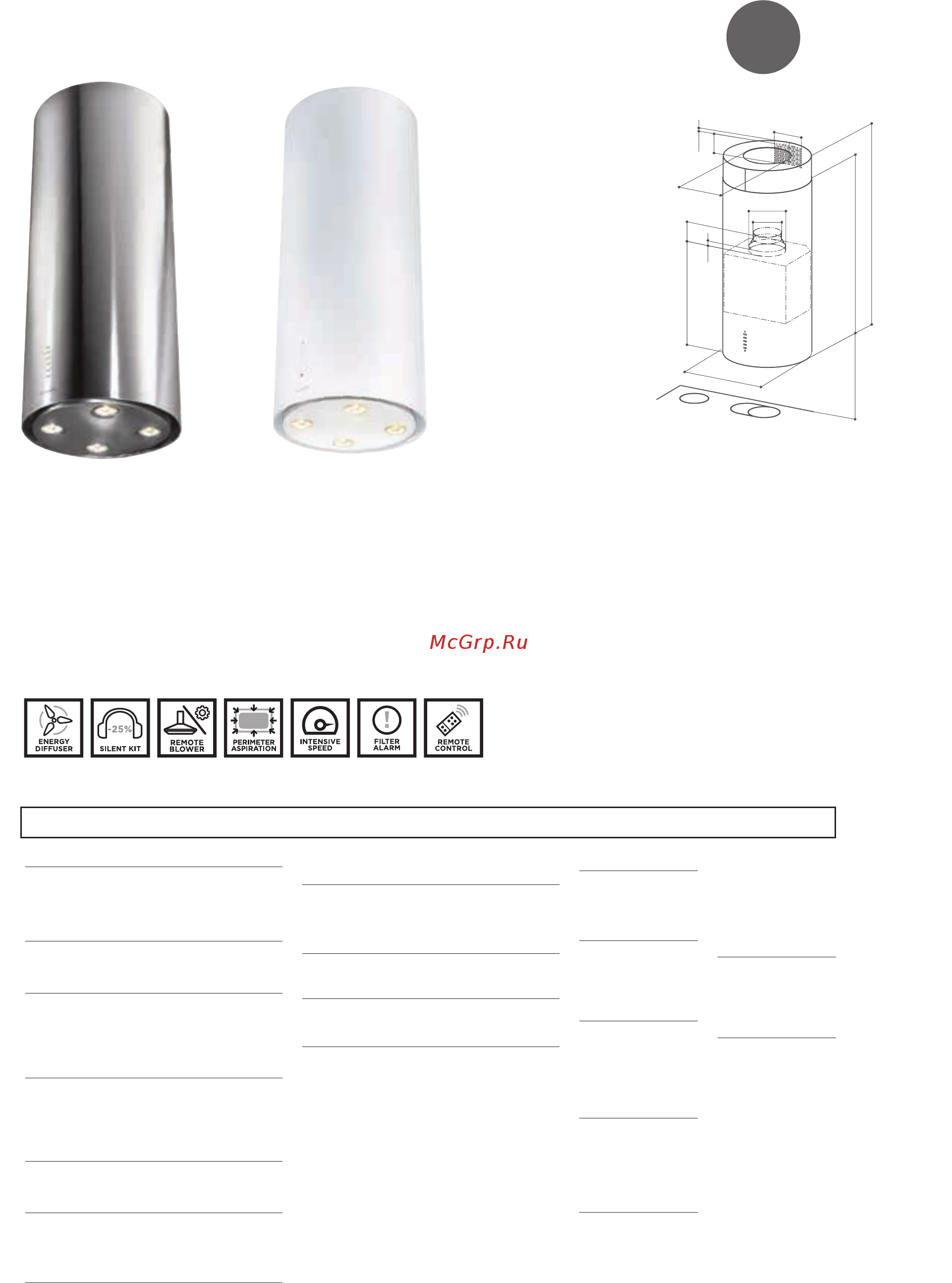 Faber T-LIGHT EV8P WH MATT A90 (110.0456.269) [212/272] Cylindra isola cylindra isola gloss